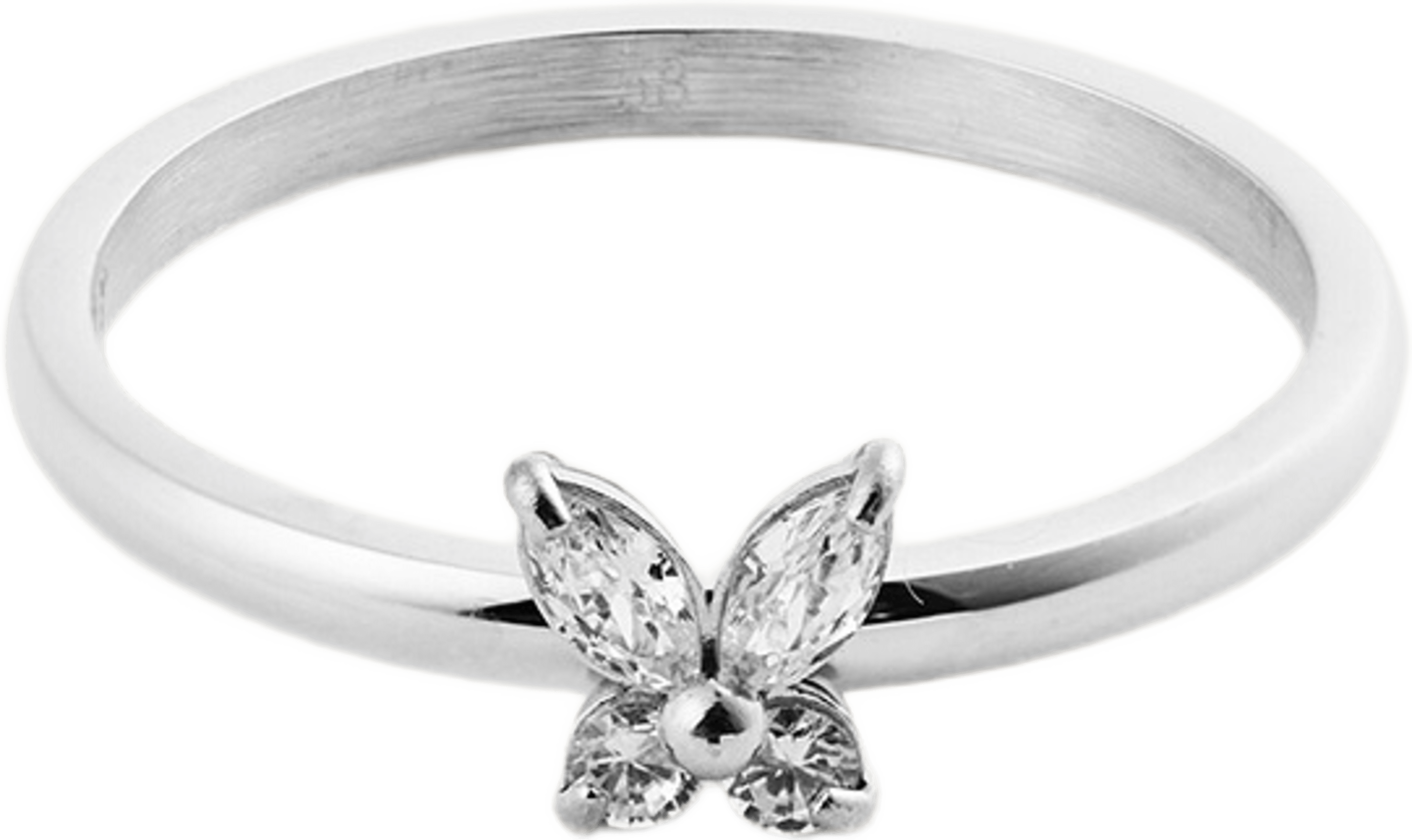 Butterfly Steel Ring, från Mockberg, i färgen Steel. Klicka för att öppna bilden i stort format