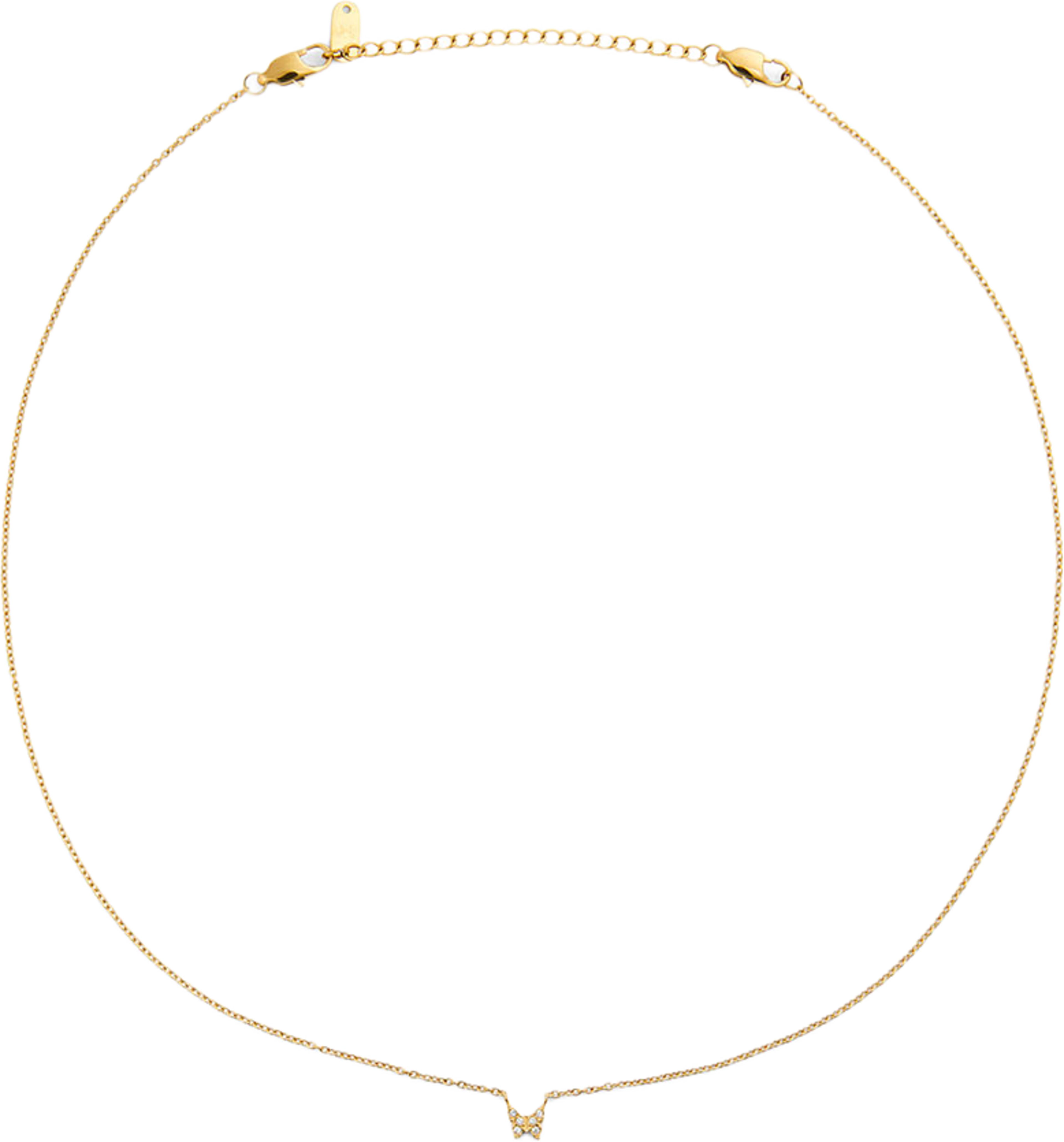 Butterfly Gold Necklace, från Mockberg, i färgen Gold. Klicka för att öppna bilden i stort format
