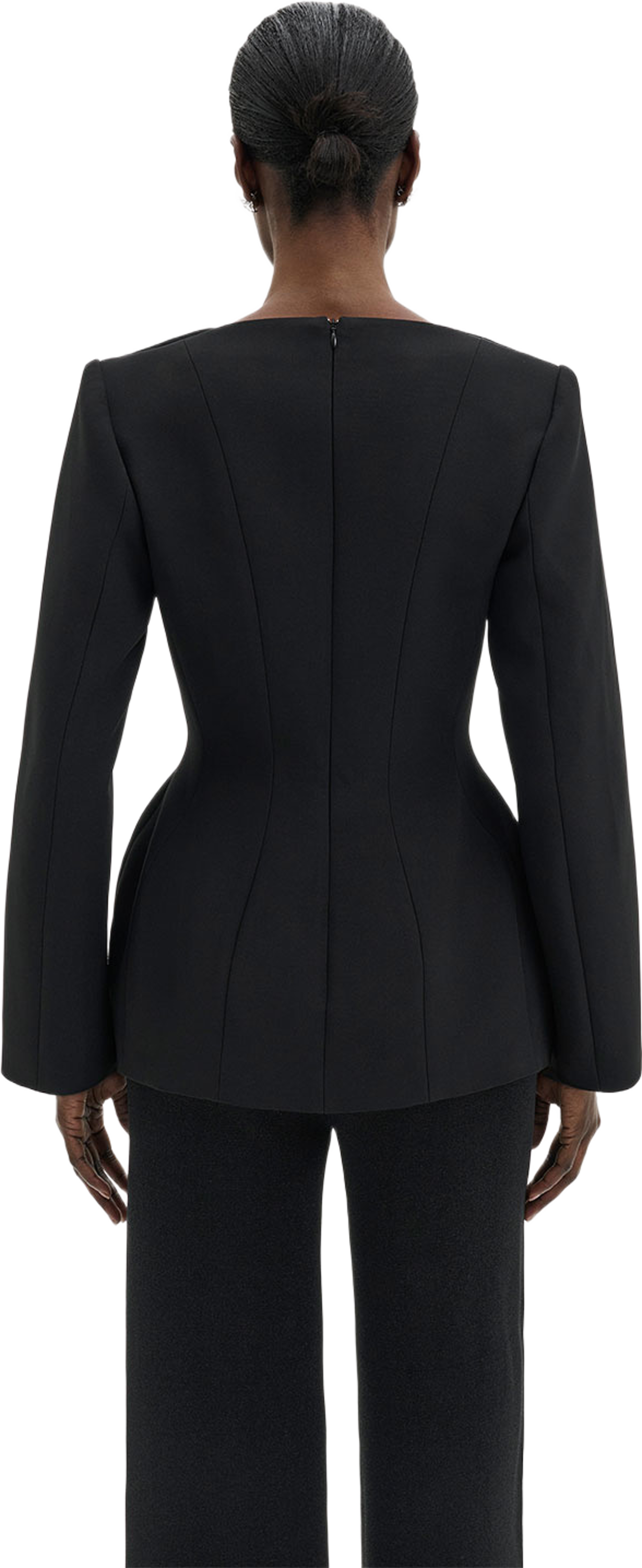 Ninni Cut-Out Shoulder Hourglass Top, från Malina, i färgen Black. Klicka för att öppna bilden i stort format