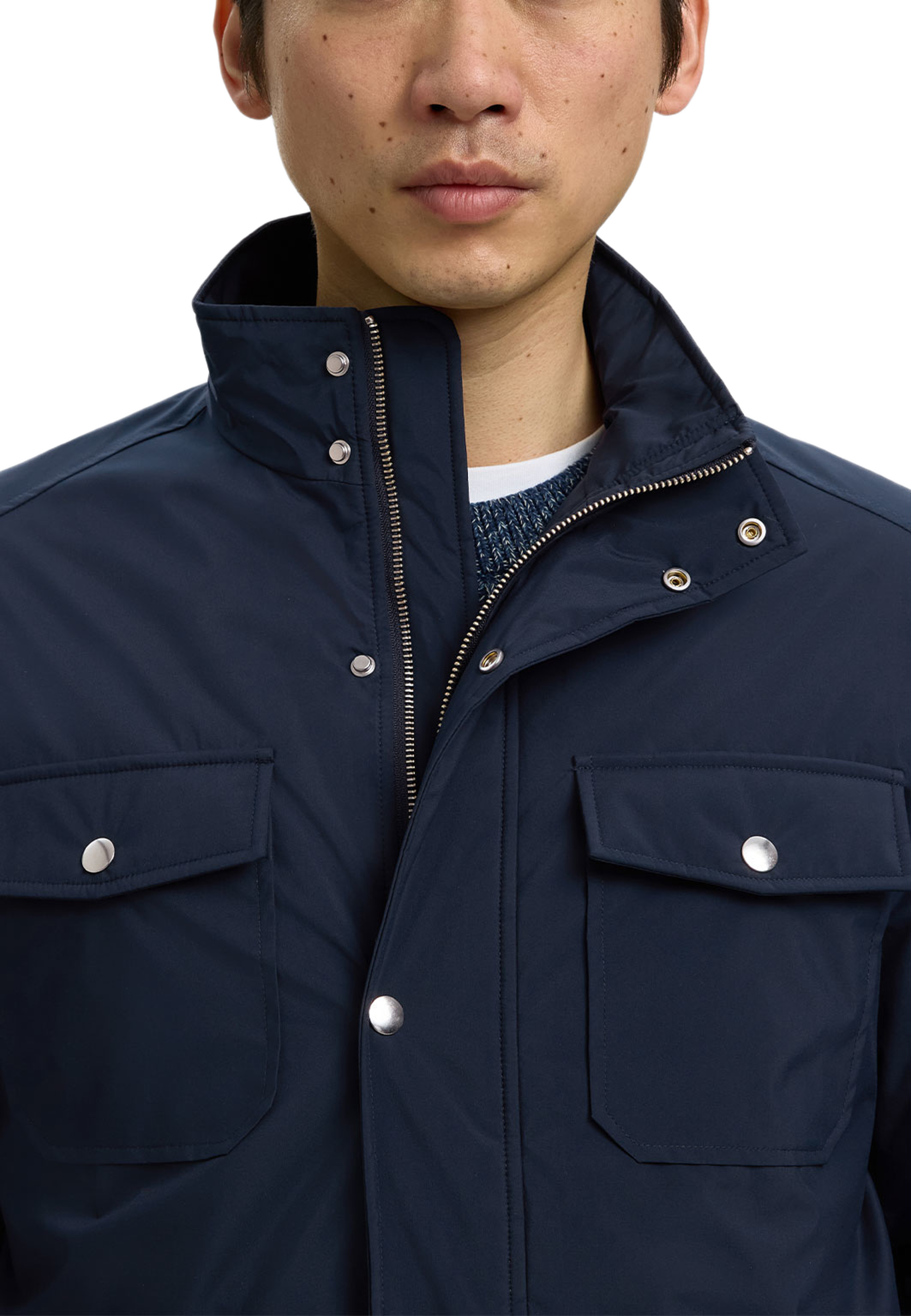 Mattis Jacket, från Selected, i färgen Sky Captain. Klicka för att öppna bilden i stort format
