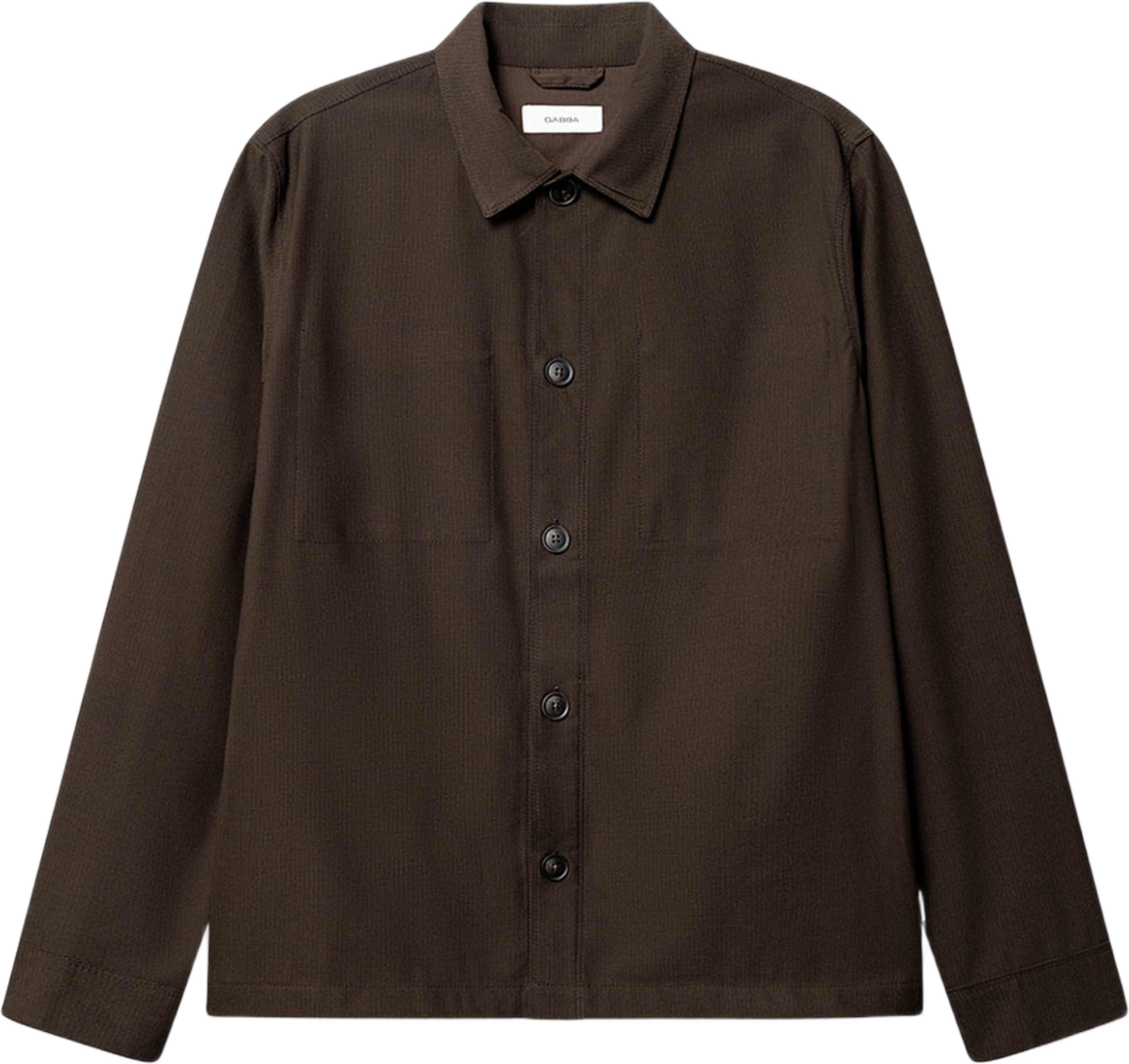 Btogger Base Deme LS Overshirt, från GABBA, i färgen Brown Slate. Klicka för att öppna bilden i stort format