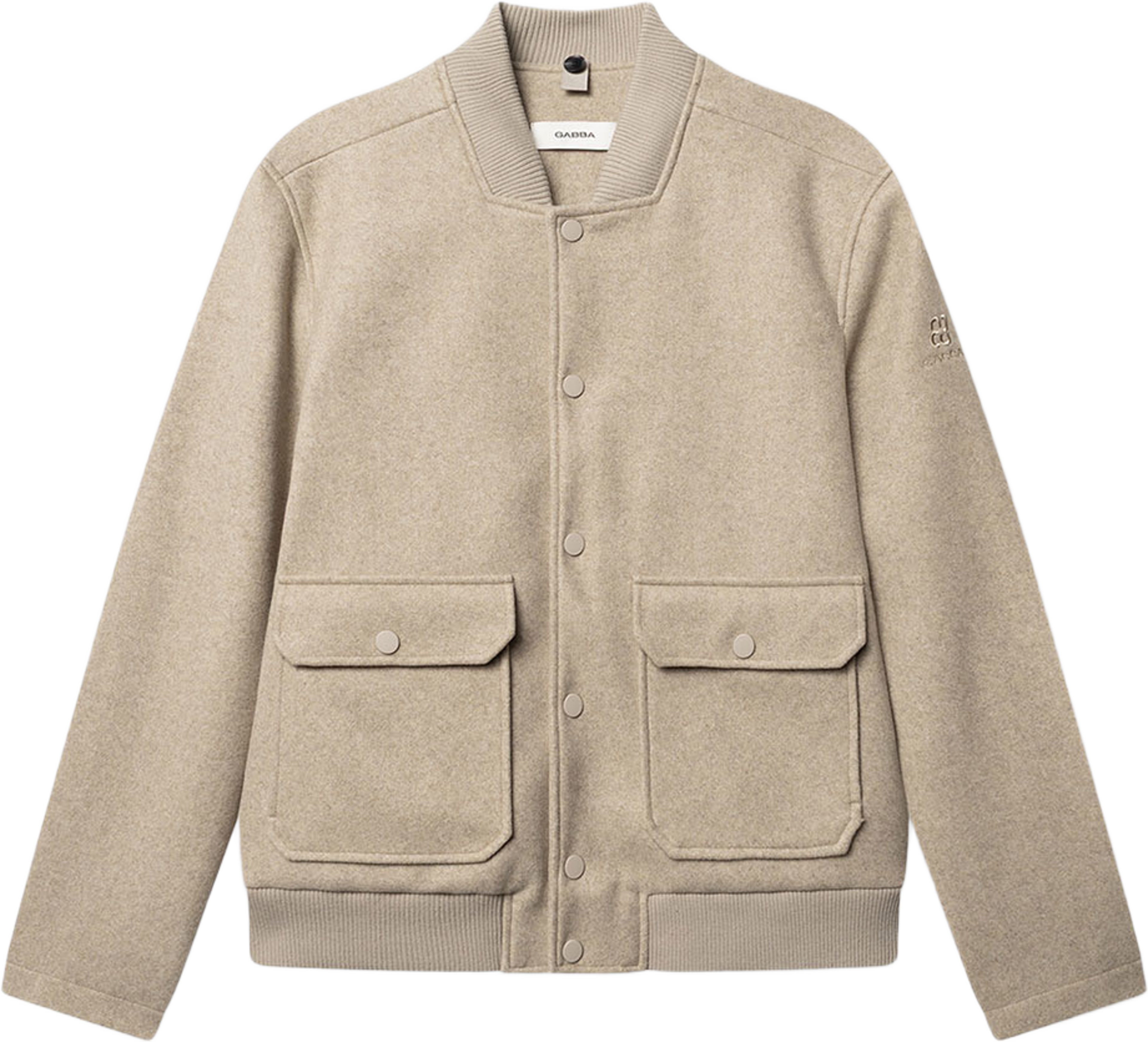Bmatheo Plain Bomber Jacket, från GABBA, i färgen Sand. Klicka för att öppna bilden i stort format