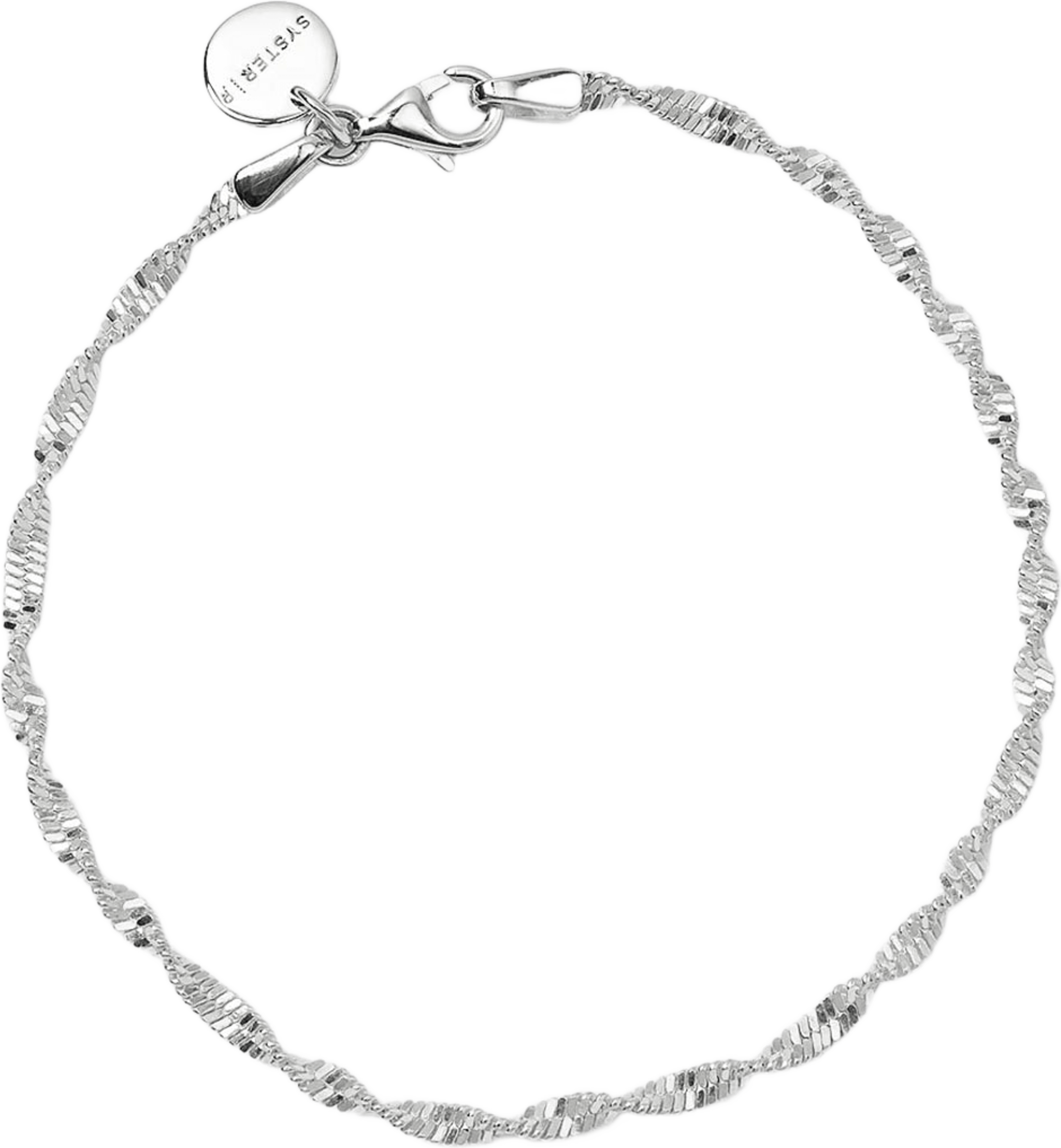 Herringbone Twisted Bracelet, från Syster P, i färgen Silver. Klicka för att öppna bilden i stort format