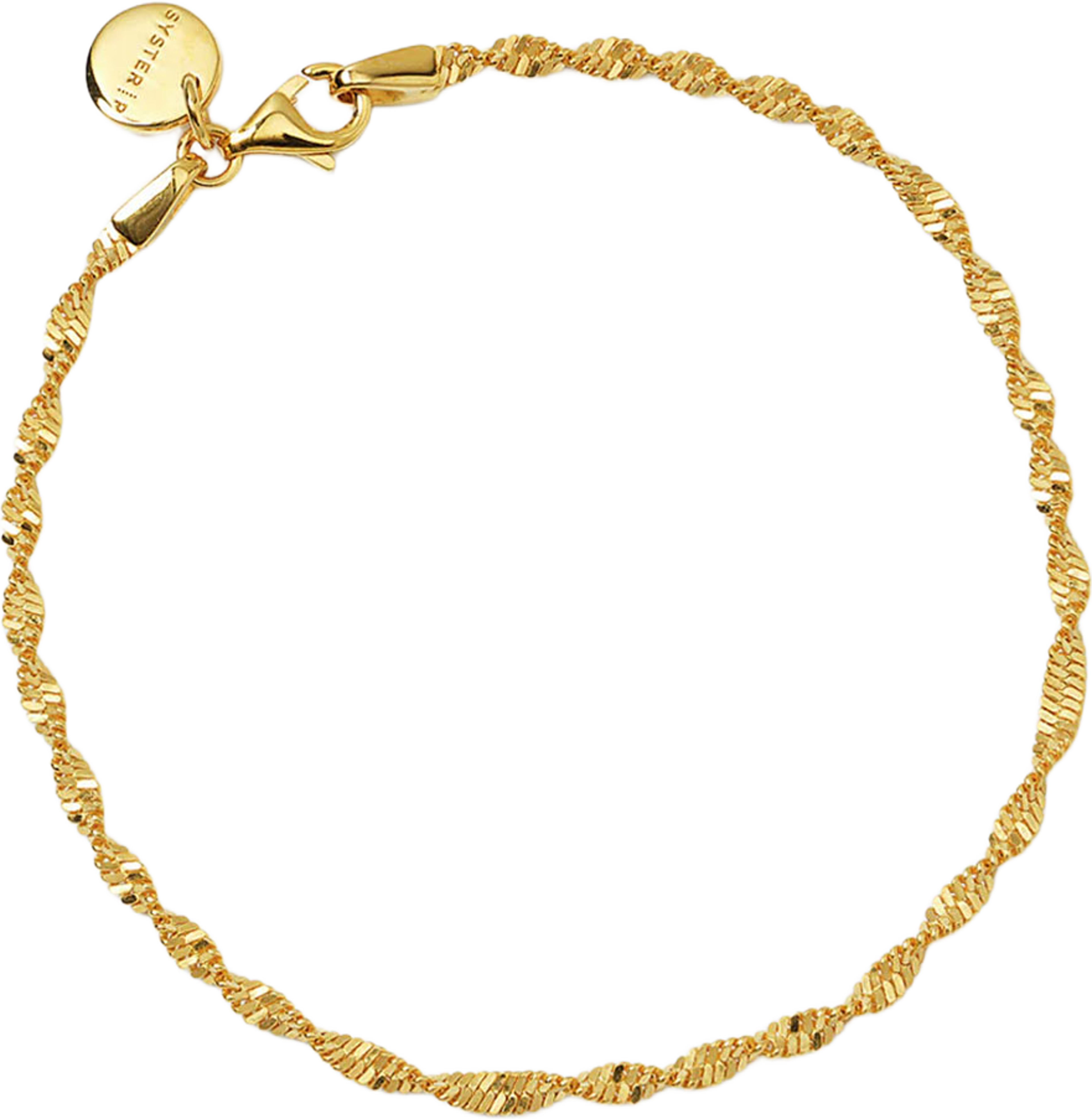 Herringbone Twisted Bracelet, från Syster P, i färgen Gold. Klicka för att öppna bilden i stort format