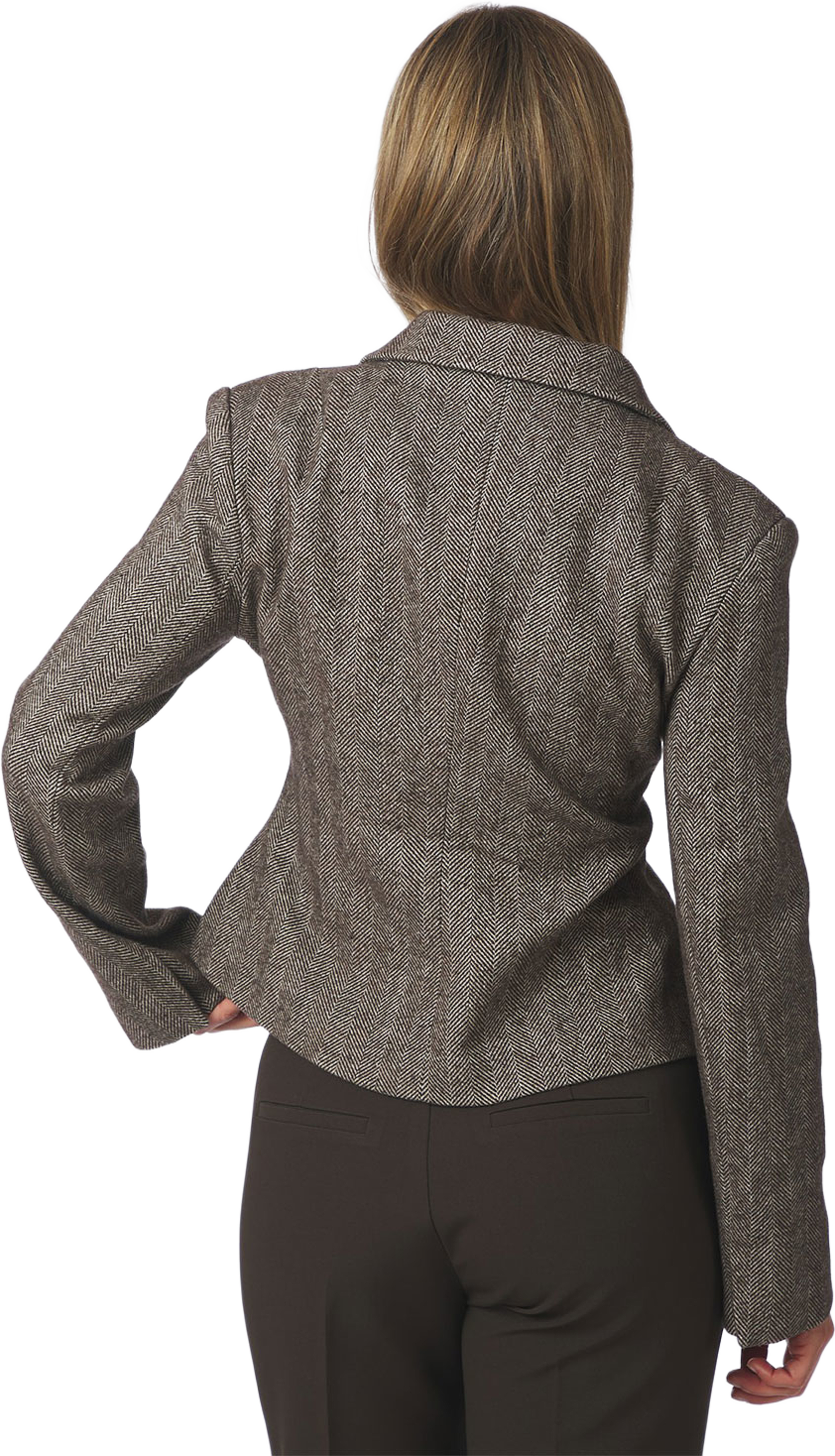 Valia Herringbone S Blazer, från Neo Noir, i färgen Dark Brown. Klicka för att öppna bilden i stort format