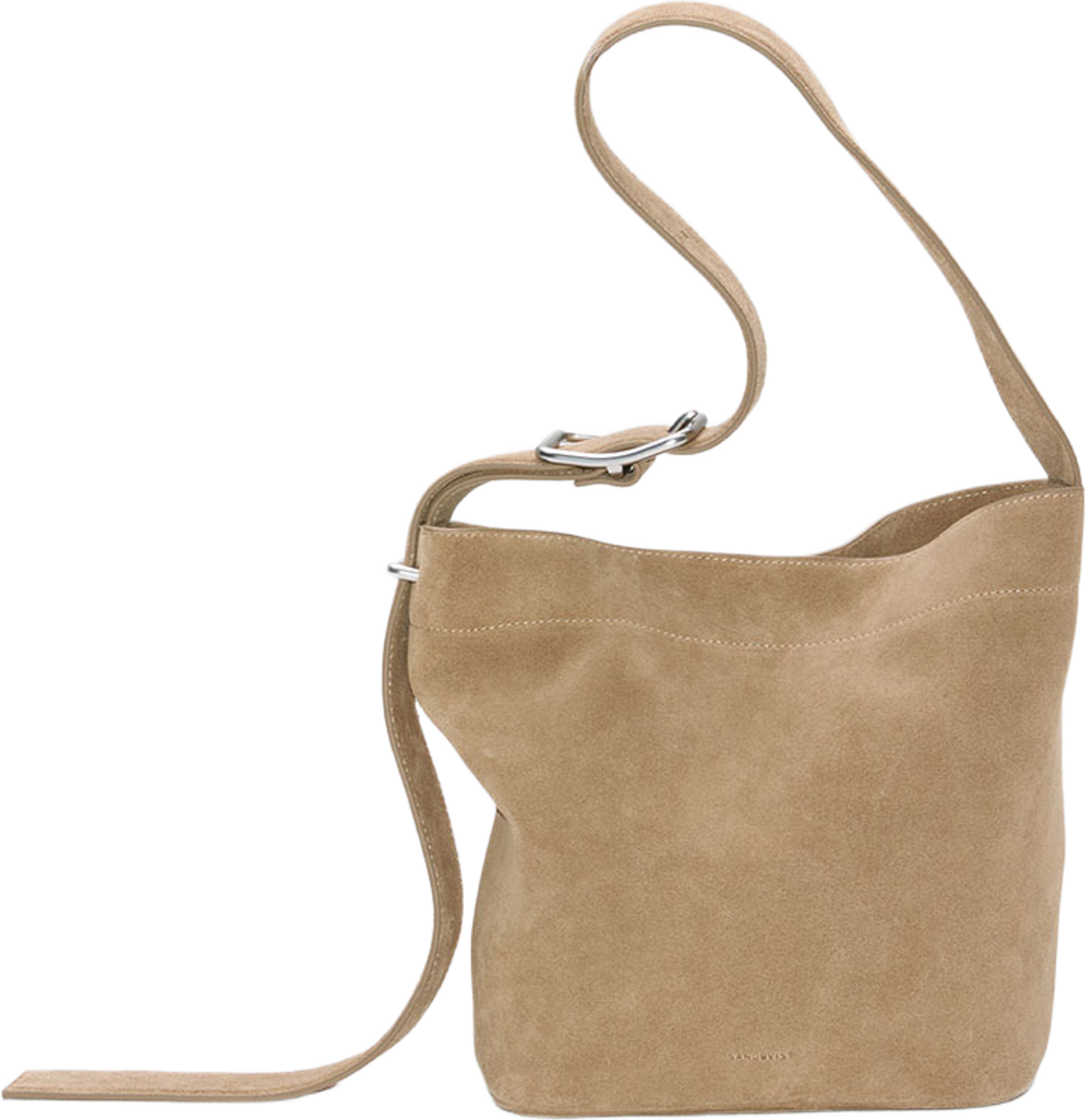 Sandqvist Shoulder Bag LEATHER Mini Suede, från Sandqvist, i färgen Taupe. Klicka för att öppna bilden i stort format