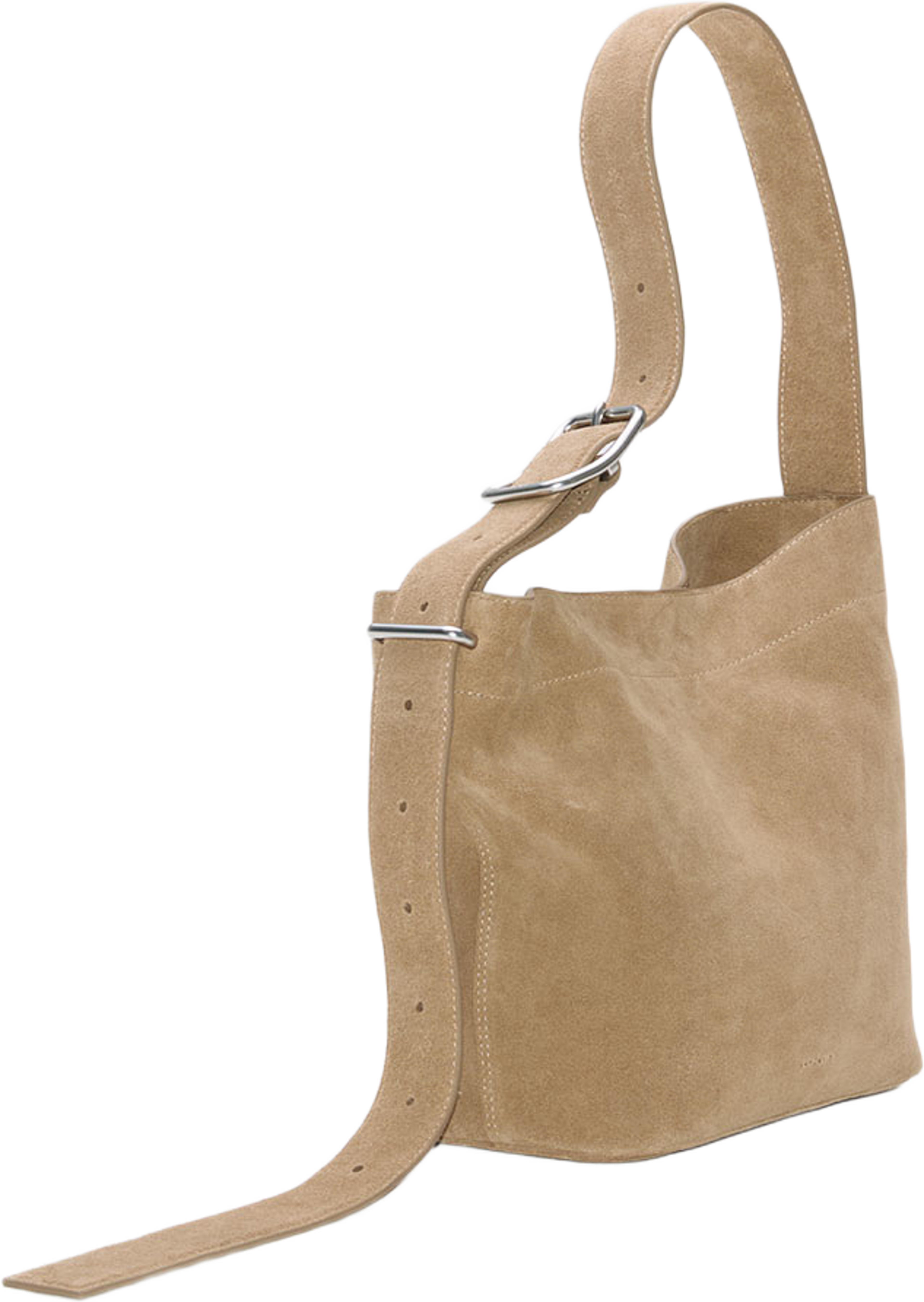 Sandqvist Shoulder Bag LEATHER Mini Suede, från Sandqvist, i färgen Taupe. Klicka för att öppna bilden i stort format