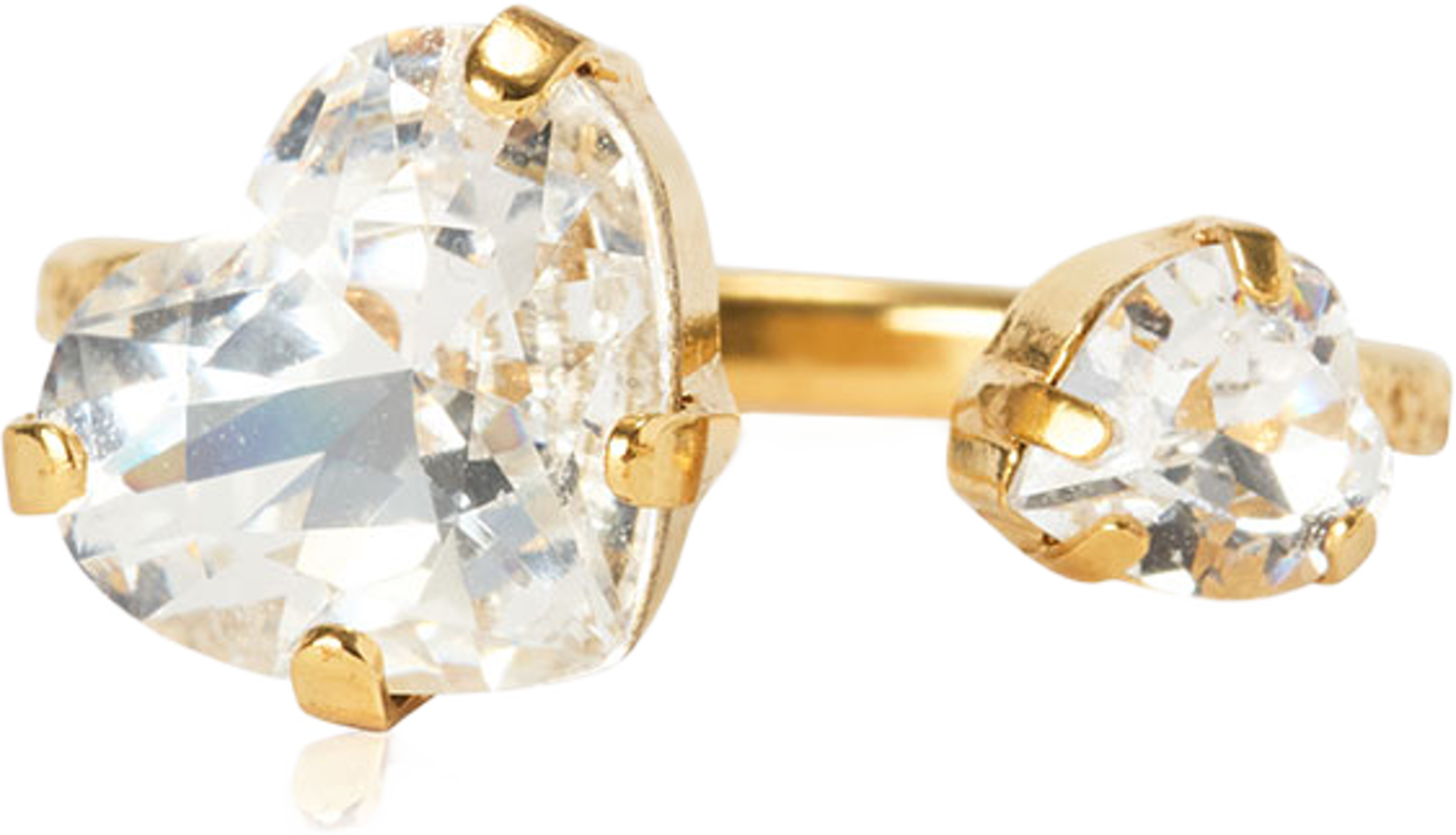 Amour Ring, från Caroline Svedbom, i färgen Crystal - Gold. Klicka för att öppna bilden i stort format