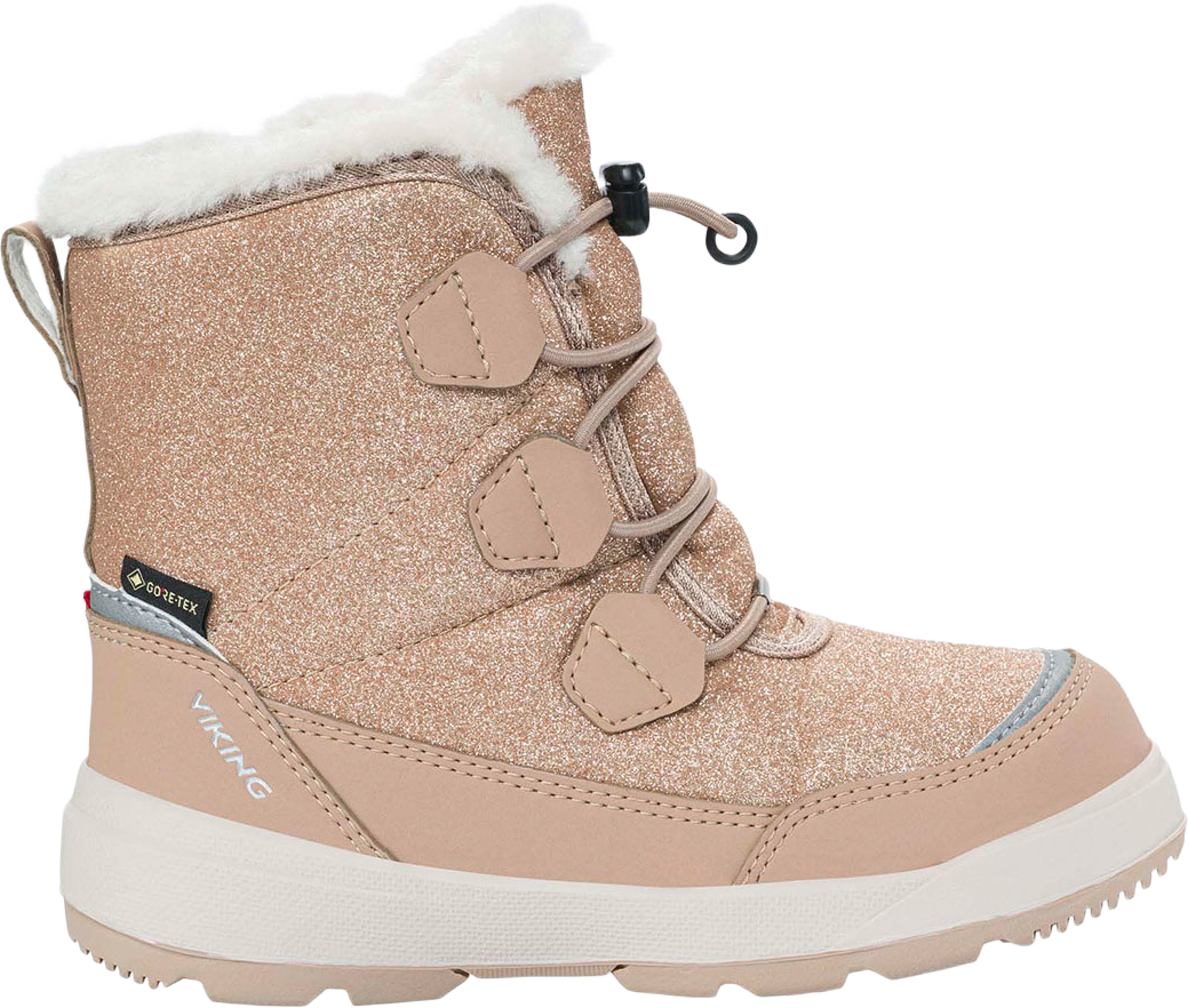 Toasty Glitter Warm GTX Zip, från VIKING, i färgen Beige. Klicka för att öppna bilden i stort format
