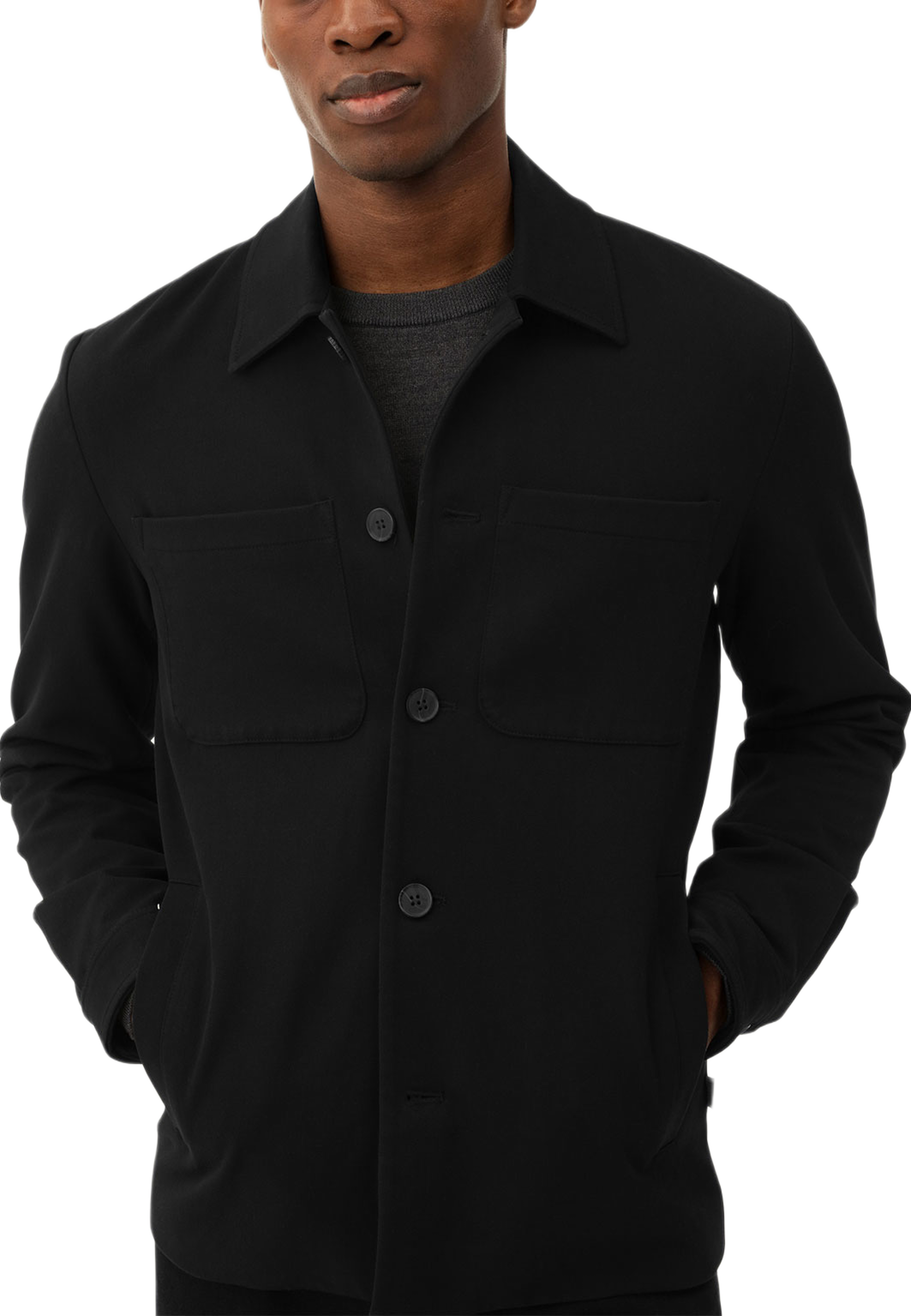 Como Hybrid Jacket, från LES DEUX, i färgen Black. Klicka för att öppna bilden i stort format