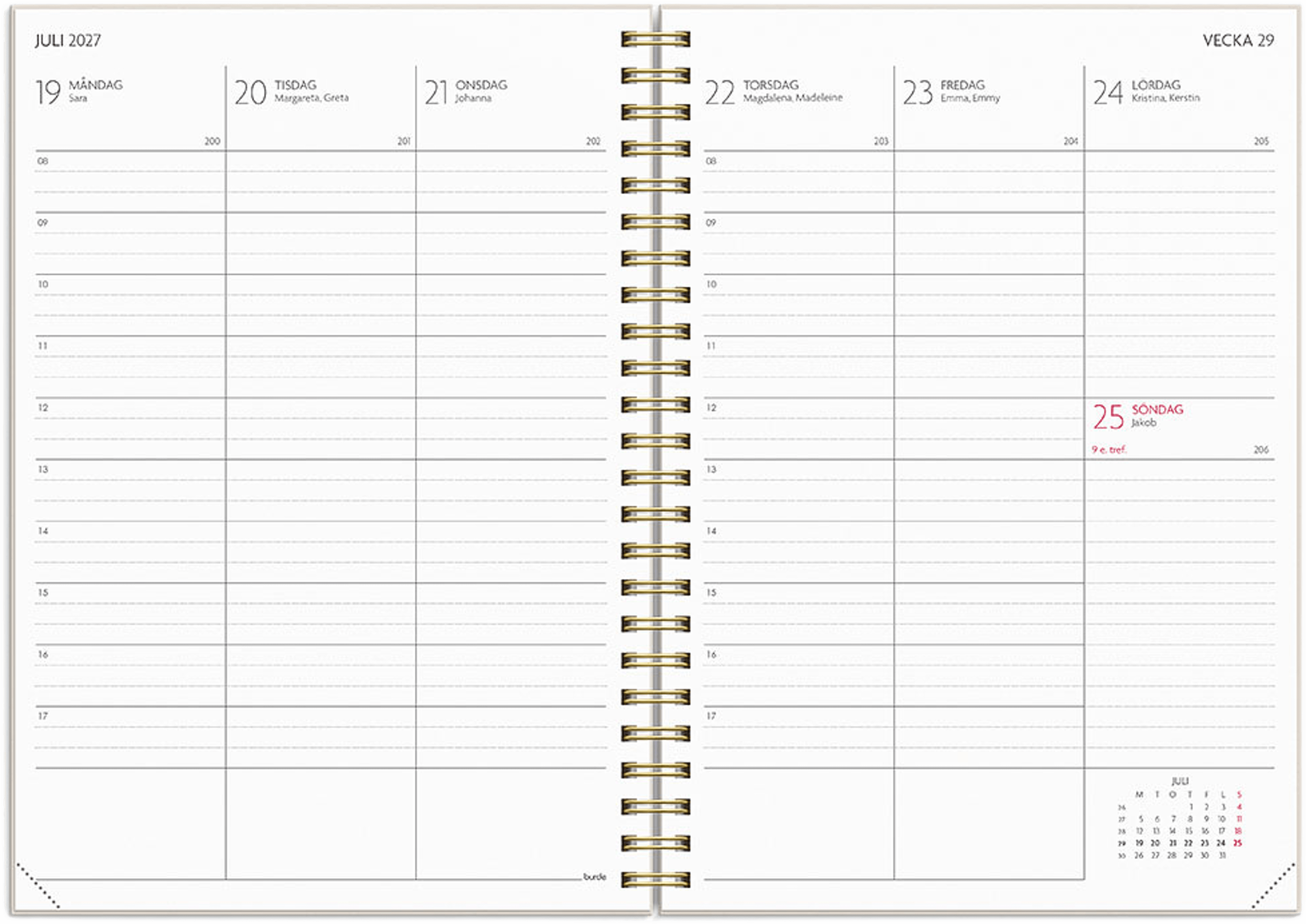 Kalender 26/27 Study A5 Story Blomma, från Burde, i färgen Flerfärgad. Klicka för att öppna bilden i stort format