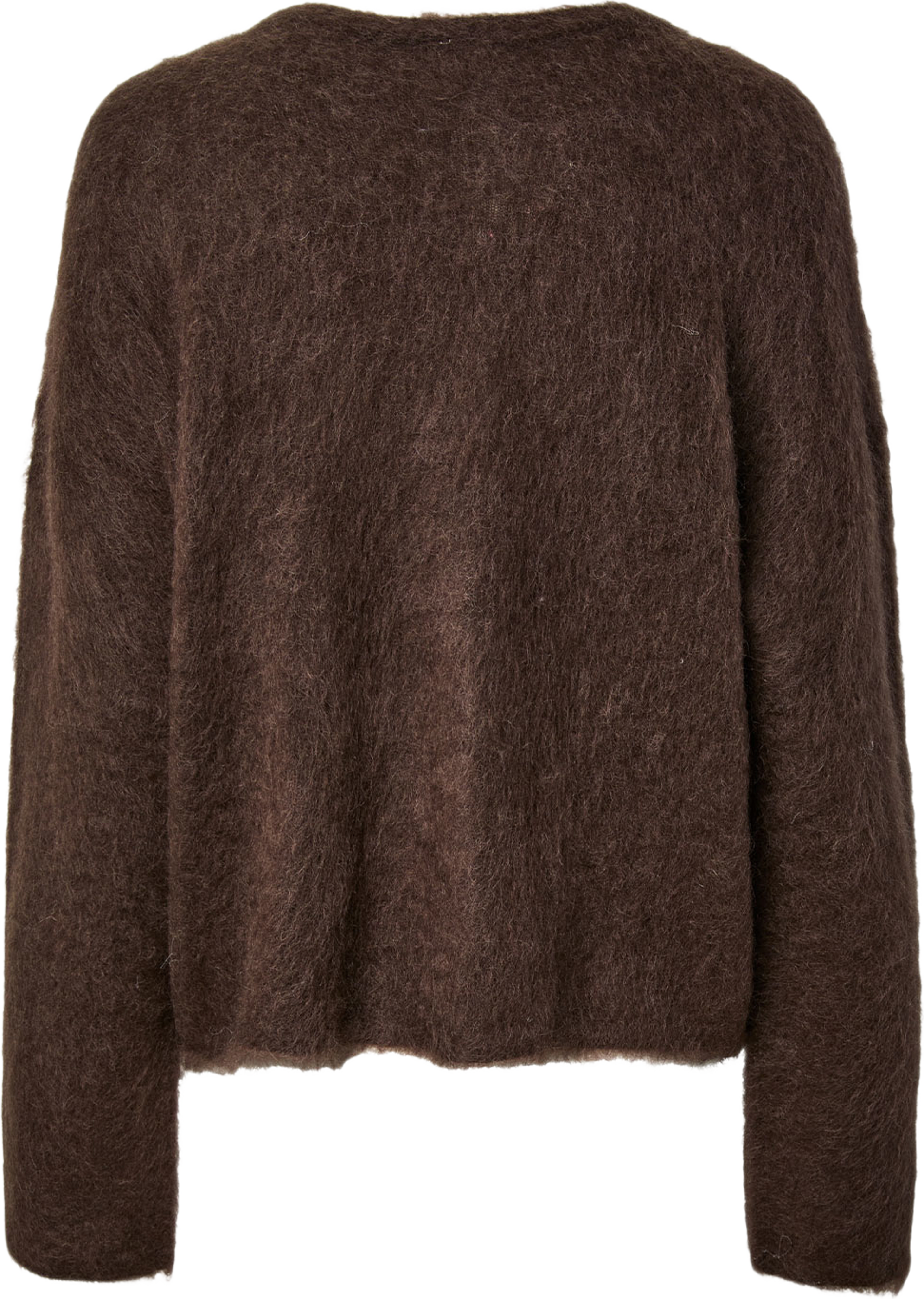 Yastilde Mohair Blend Cardigan, från YAS, i färgen Mole melange. Klicka för att öppna bilden i stort format