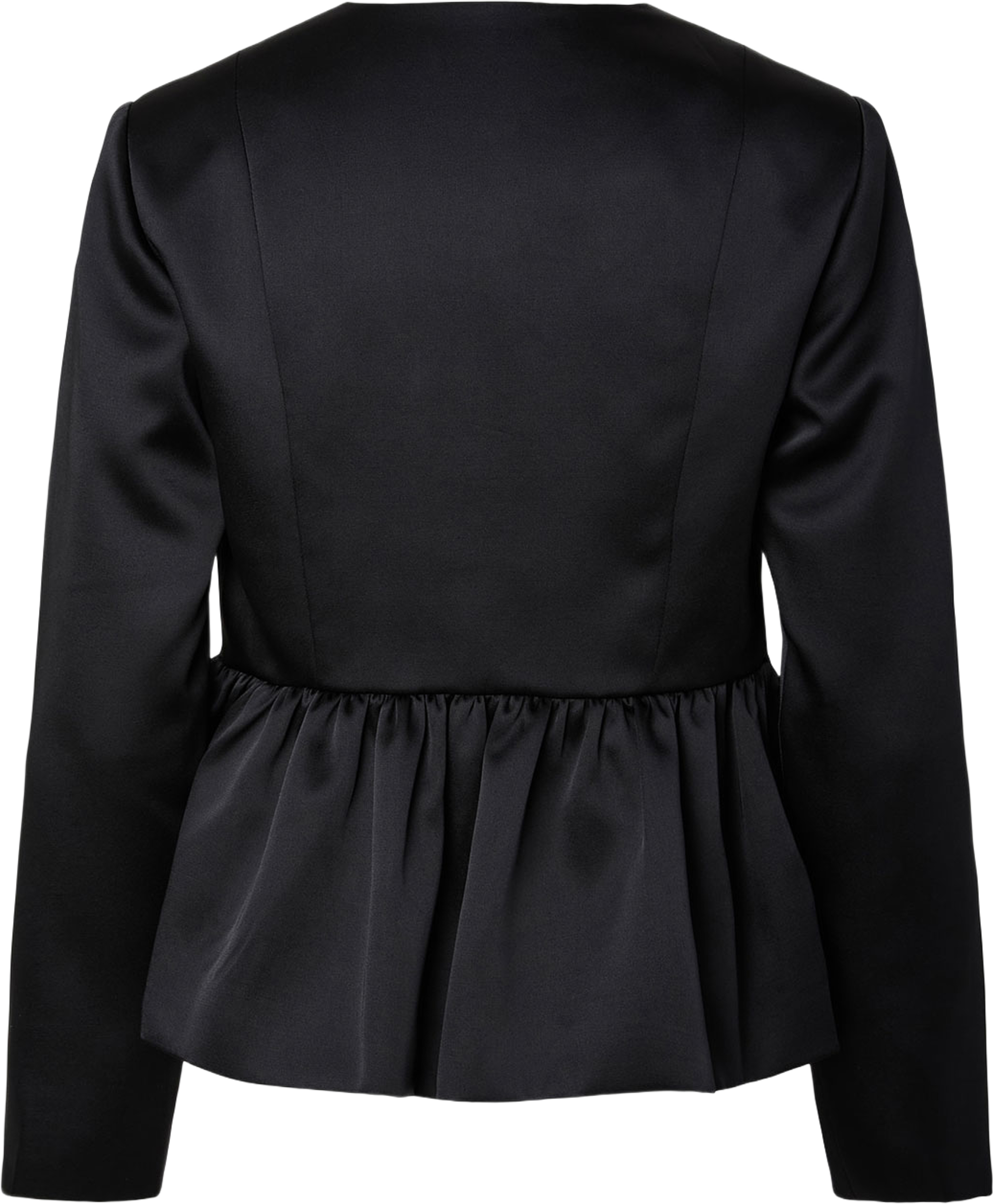 Yasvantis Bow Satin Jacket, från YAS, i färgen Black. Klicka för att öppna bilden i stort format
