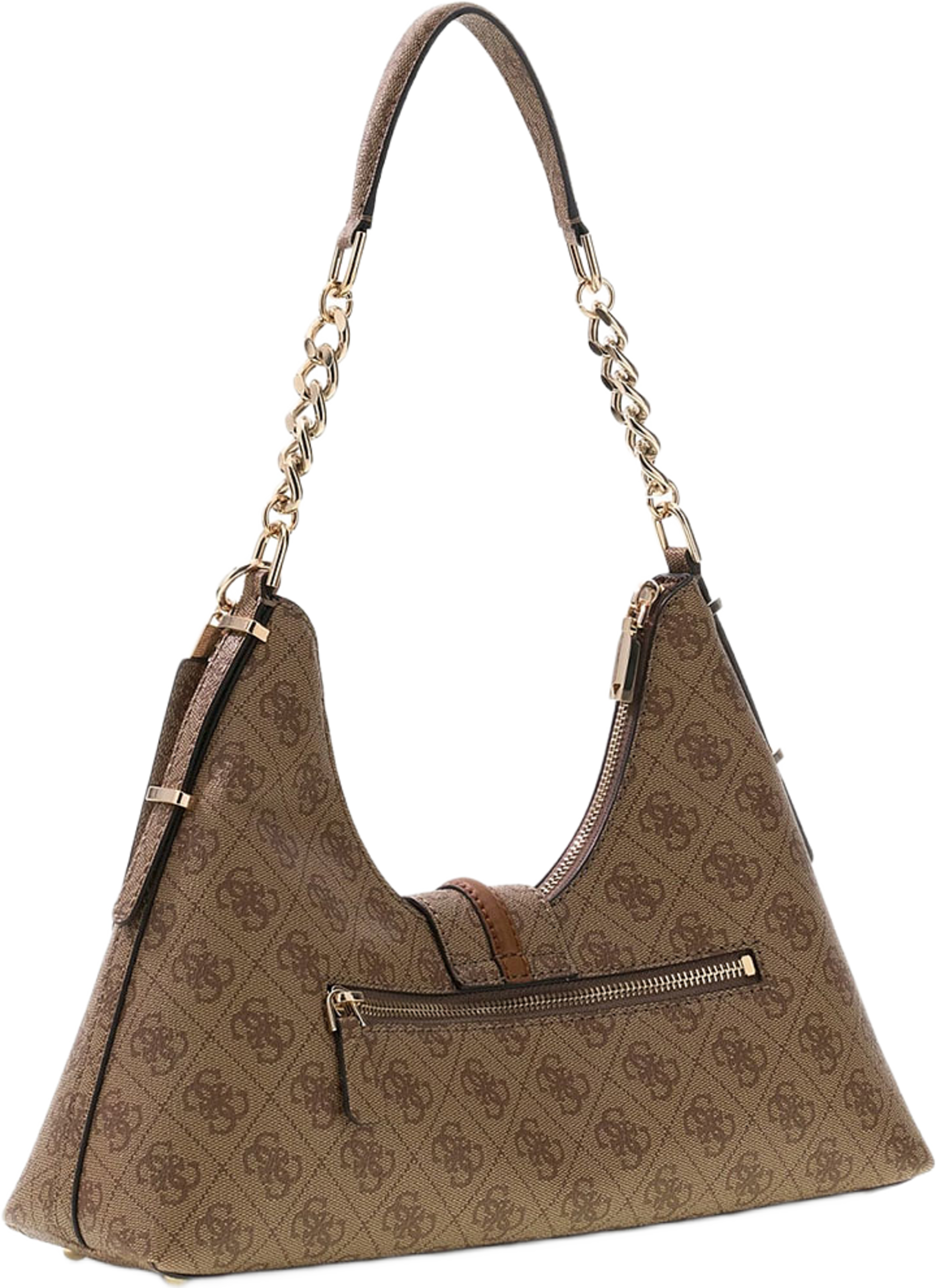 Yvonne Logo Hobo Bag, från Guess, i färgen Latte Logo. Klicka för att öppna bilden i stort format