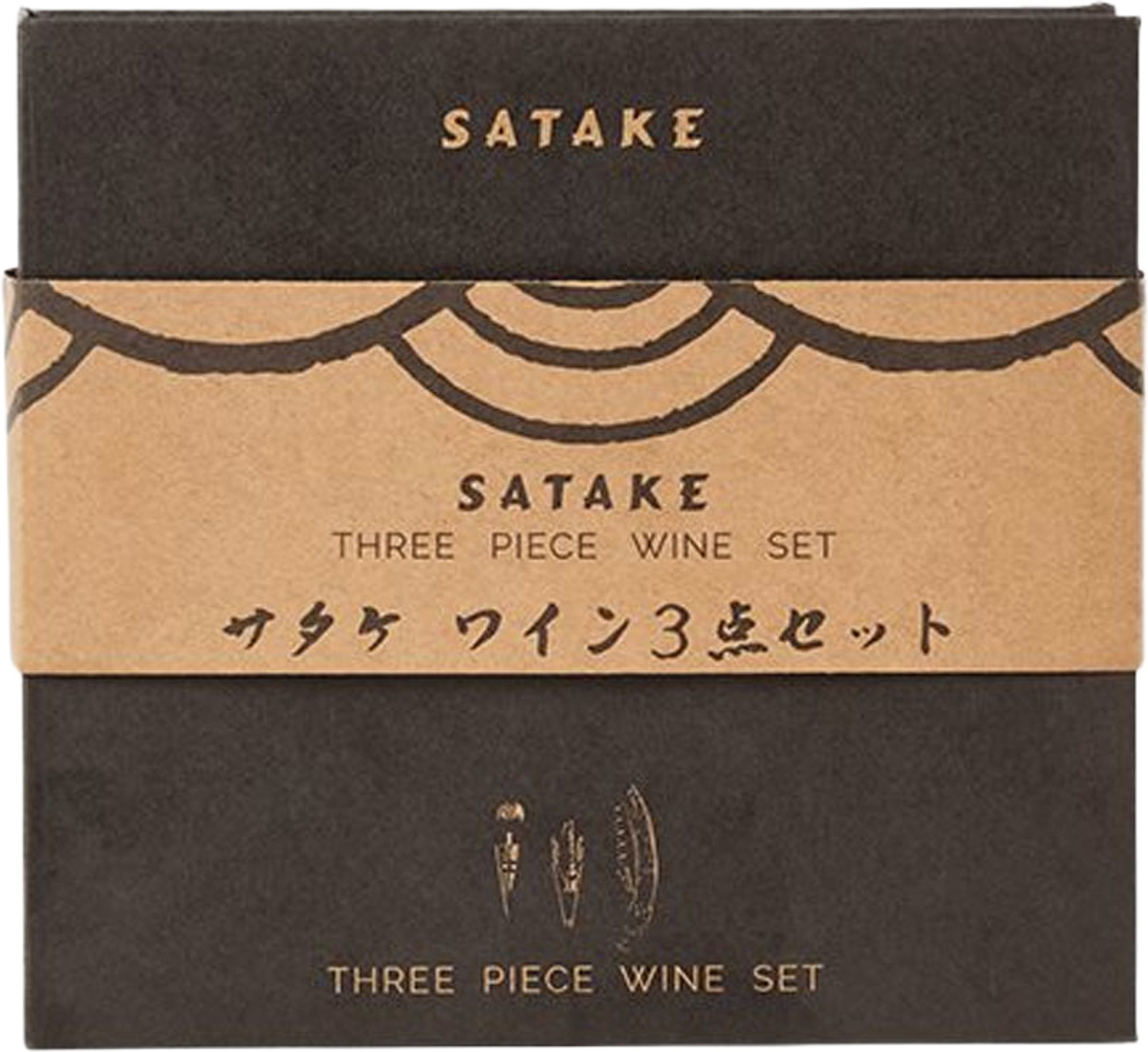3-dels Vin Set, från Satake, i färgen Svart. Klicka för att öppna bilden i stort format