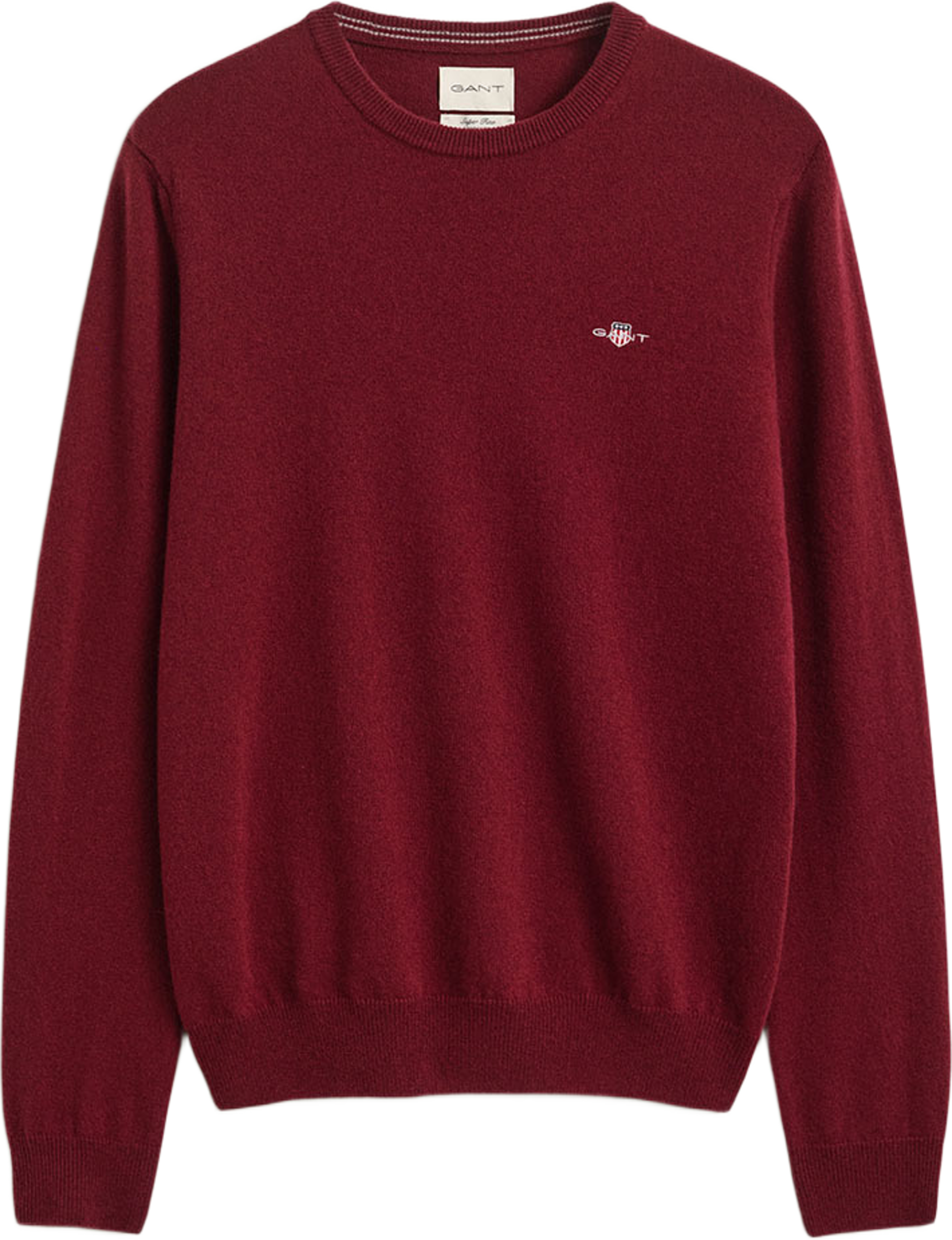 Superfine Lambswool C-Neck, från GANT, i färgen Plumped Red. Klicka för att öppna bilden i stort format