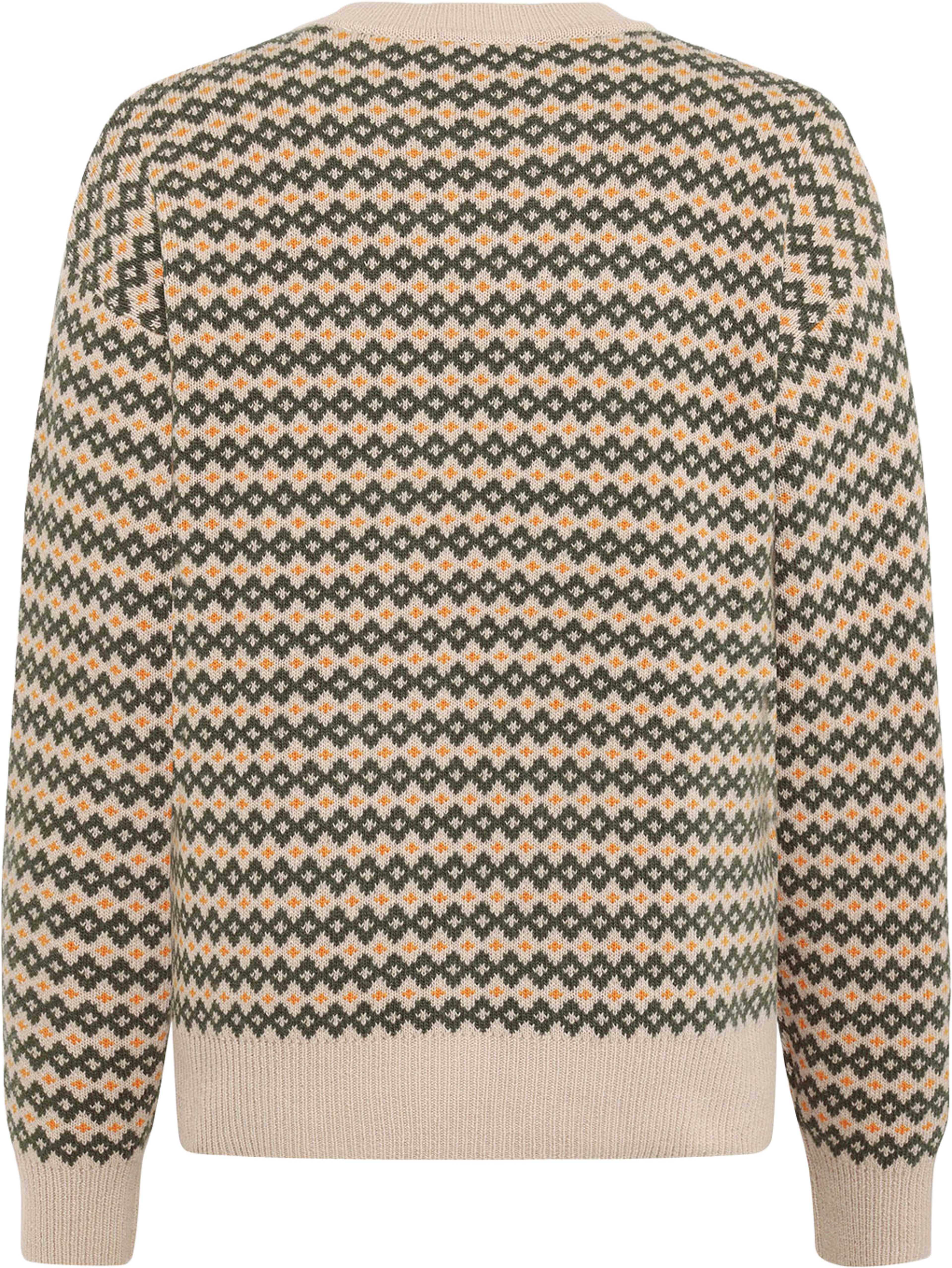 Lambswool Jacquard Sweater, från Knowledge Cotton Apparel, i färgen Green. Klicka för att öppna bilden i stort format