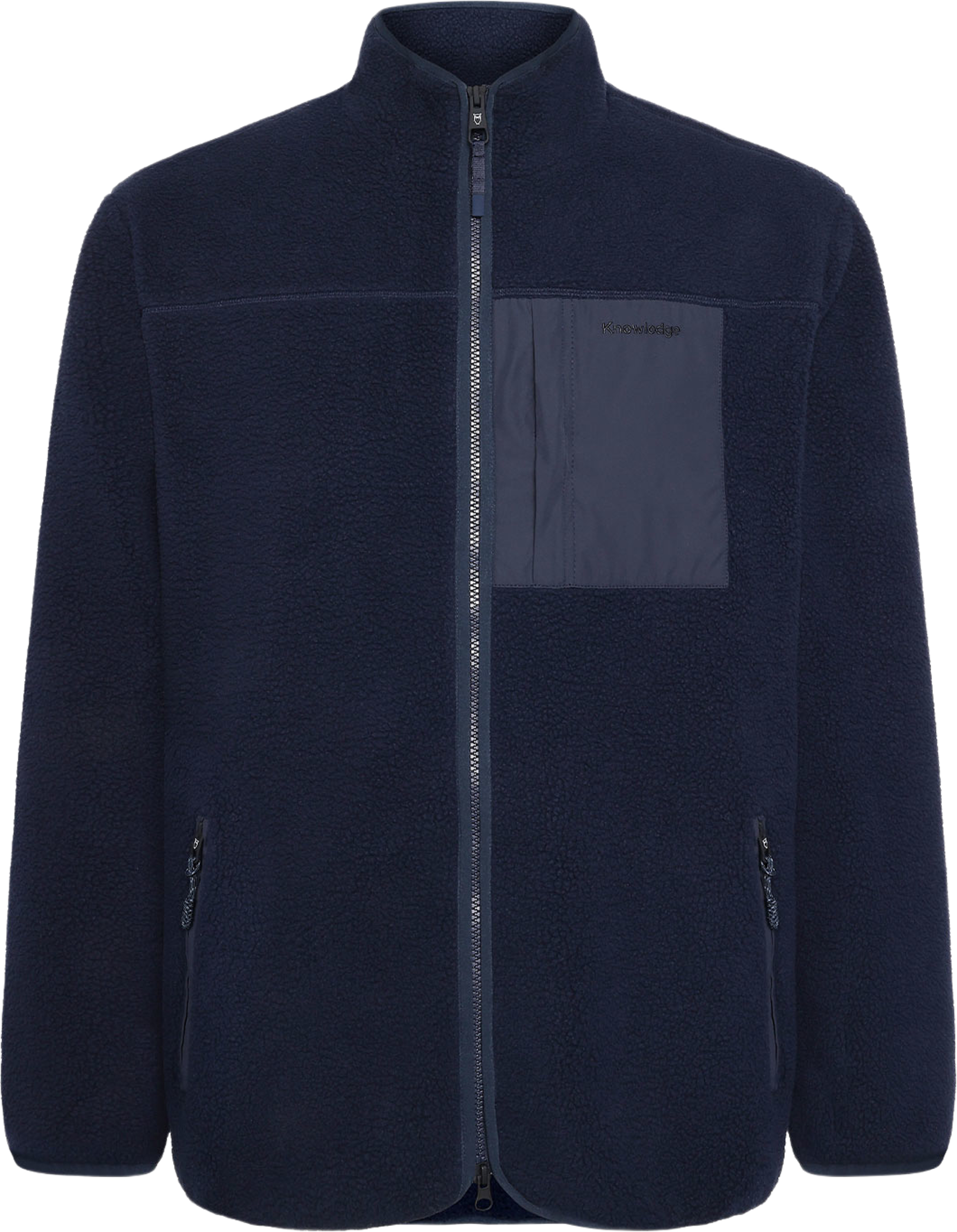 Loose Fit Zip Fleece, från Knowledge Cotton Apparel, i färgen Night Sky. Klicka för att öppna bilden i stort format