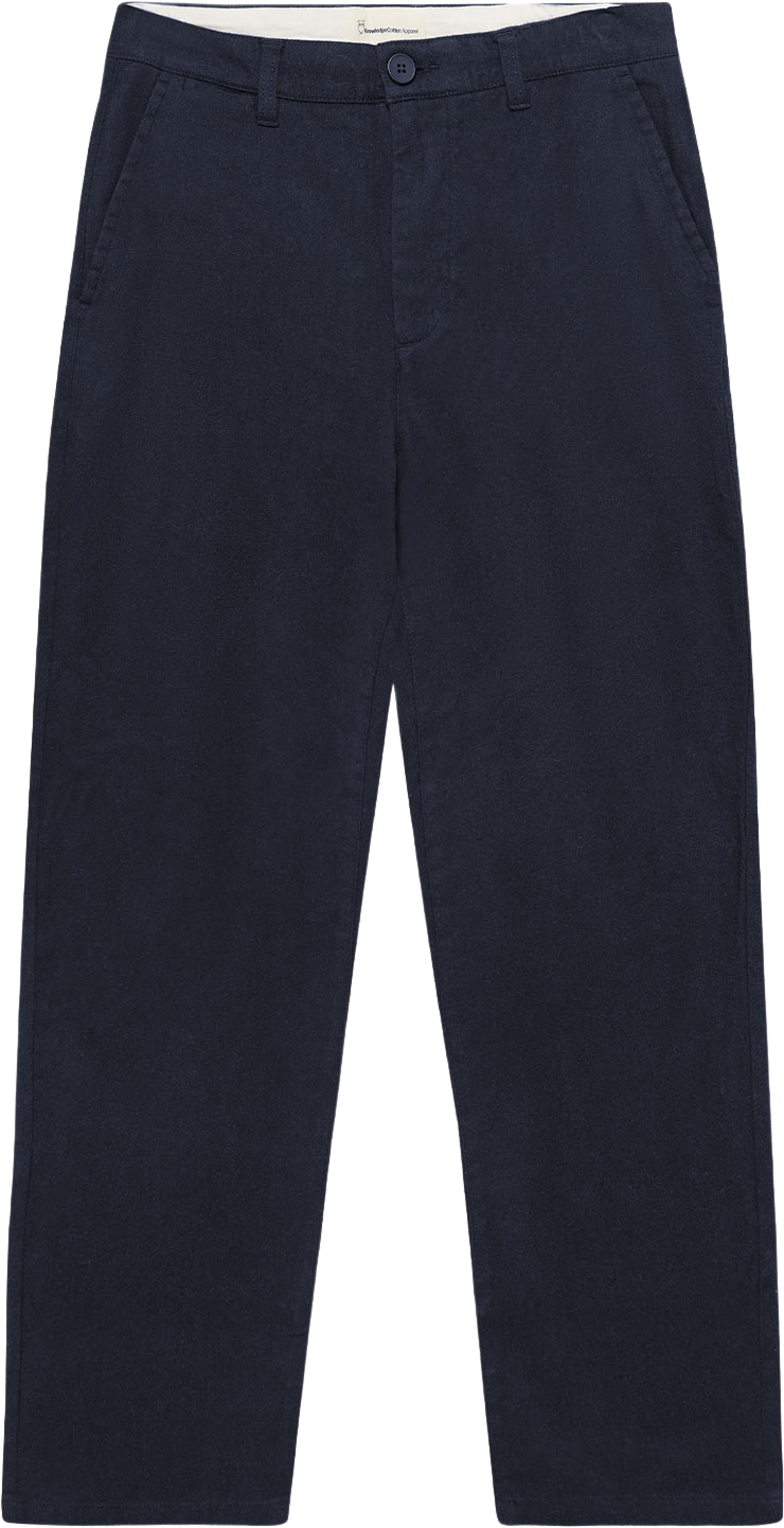 Chuck Regular Flannel Pants, från Knowledge Cotton Apparel, i färgen Night Sky. Klicka för att öppna bilden i stort format
