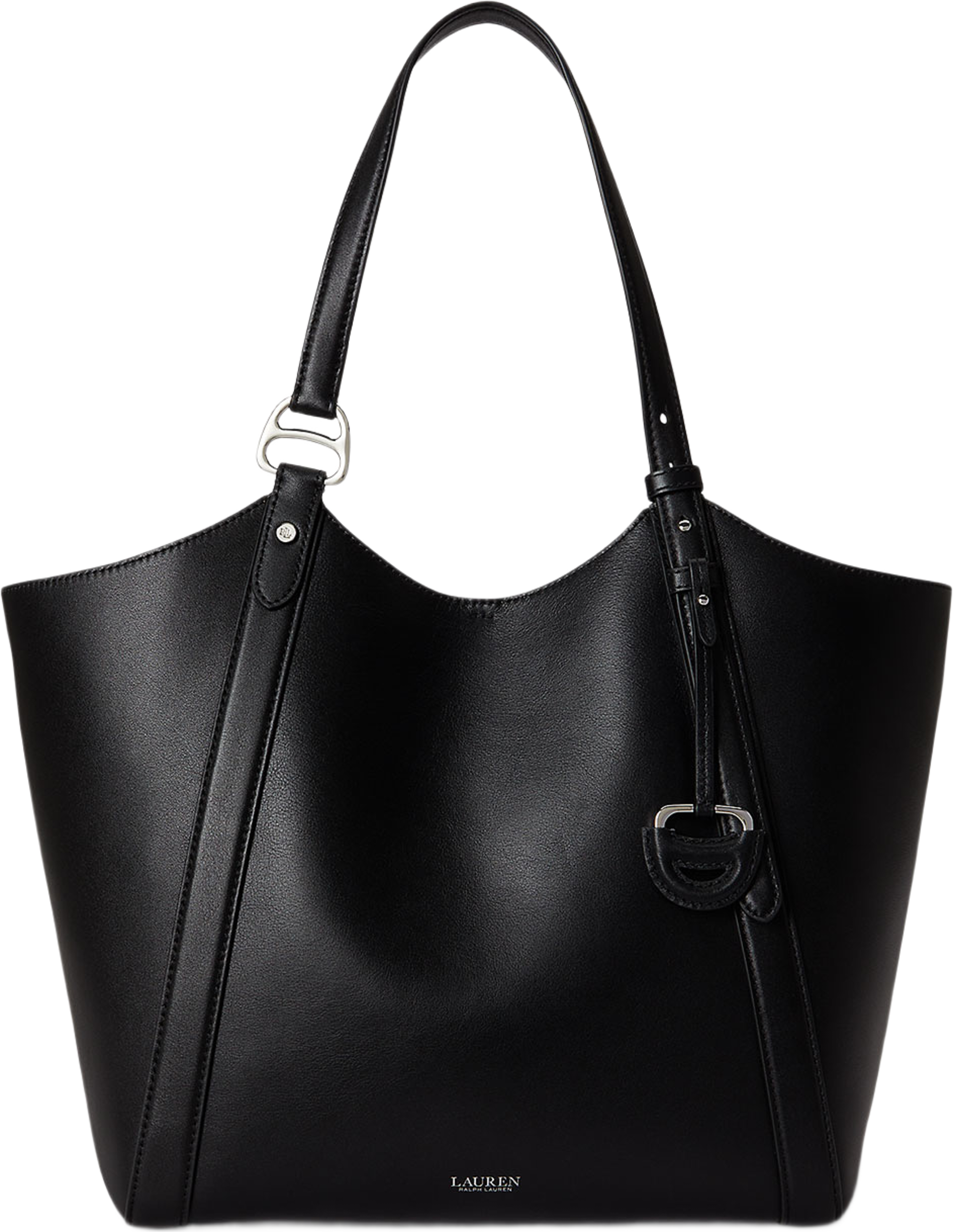 Nappa Leather Large Tasha Tote Bag, från Lauren Ralph Lauren, i färgen Black. Klicka för att öppna bilden i stort format
