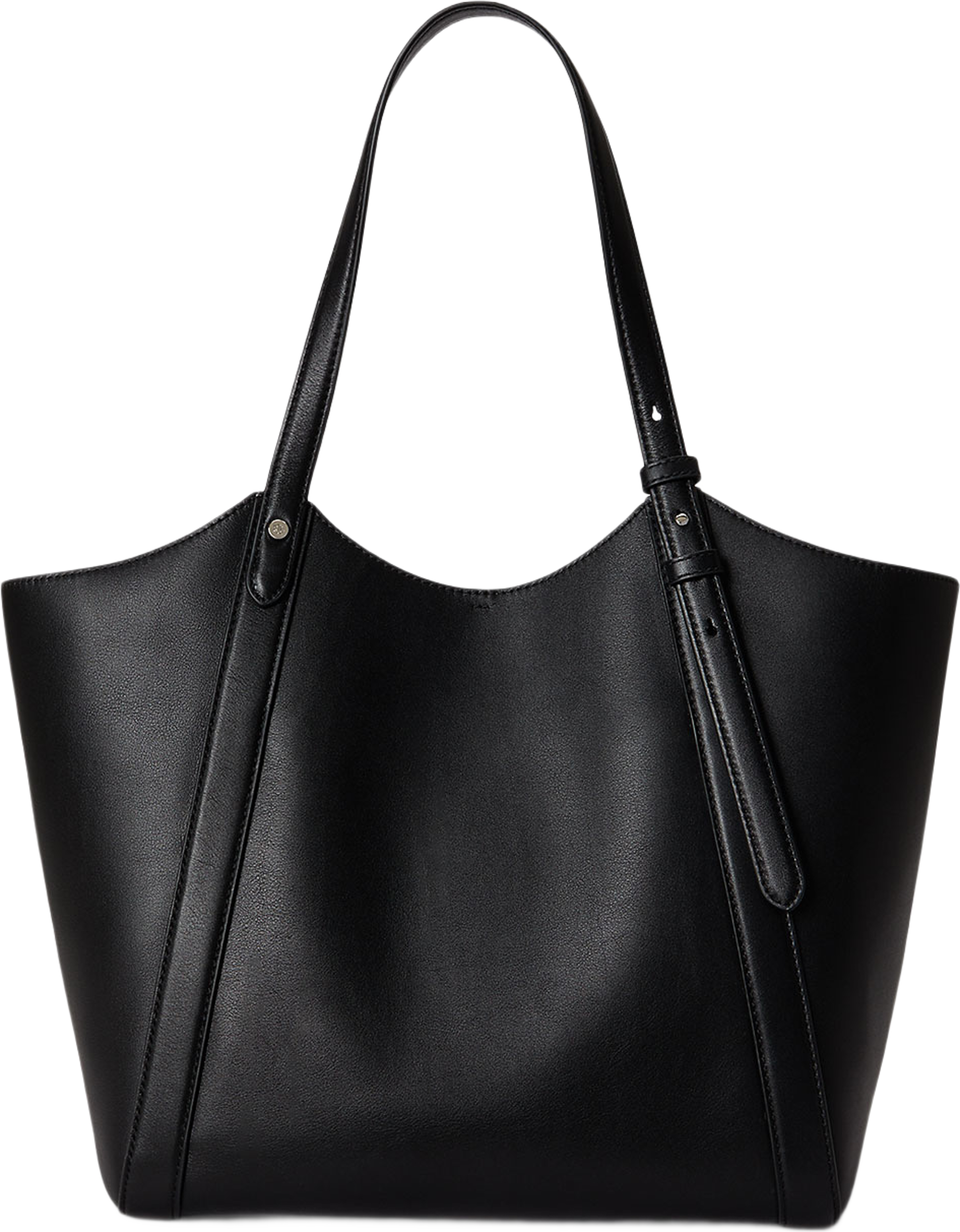 Nappa Leather Large Tasha Tote Bag, från Lauren Ralph Lauren, i färgen Black. Klicka för att öppna bilden i stort format