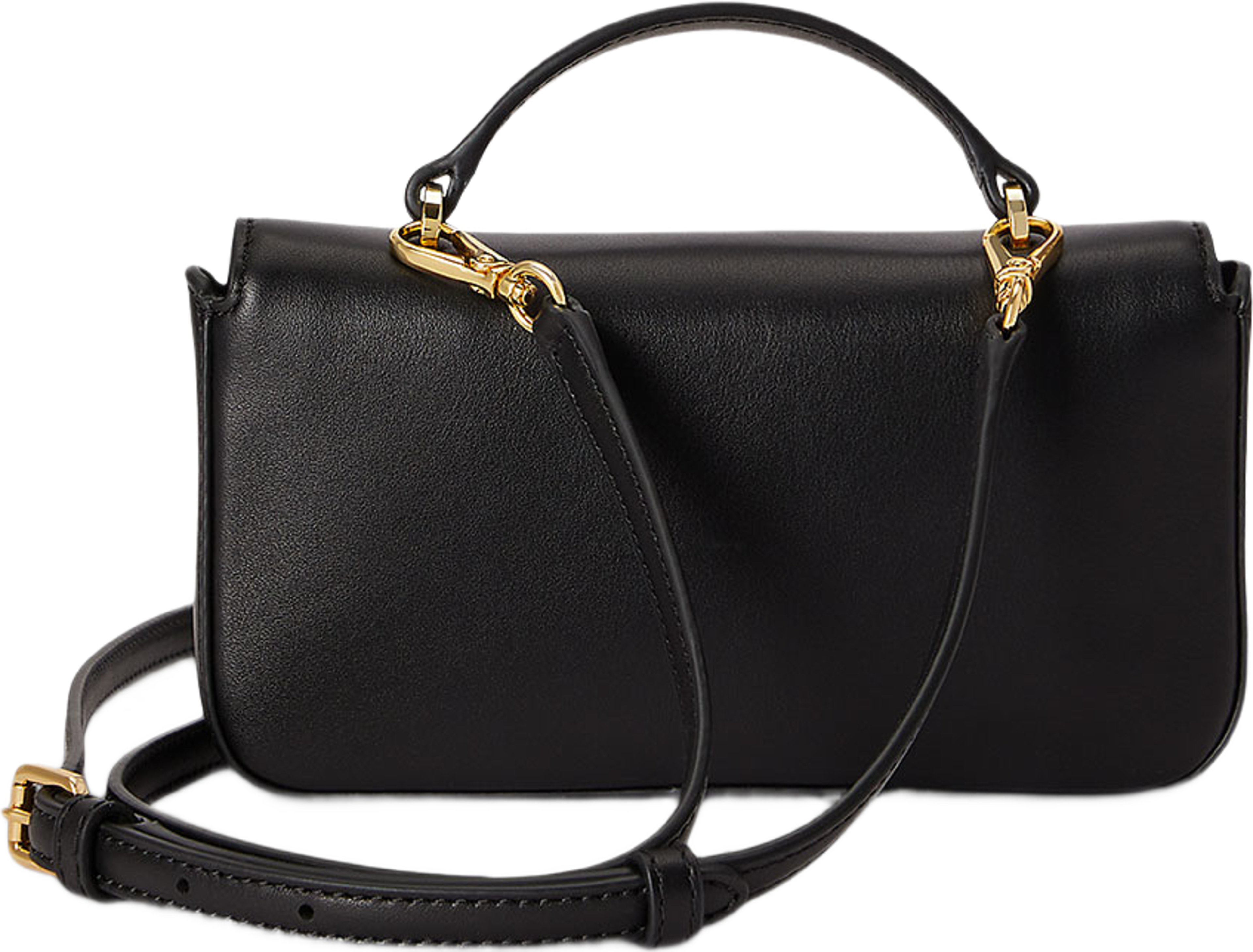 Leather Marcy Crossbody Wallet, från Lauren Ralph Lauren, i färgen Black. Klicka för att öppna bilden i stort format