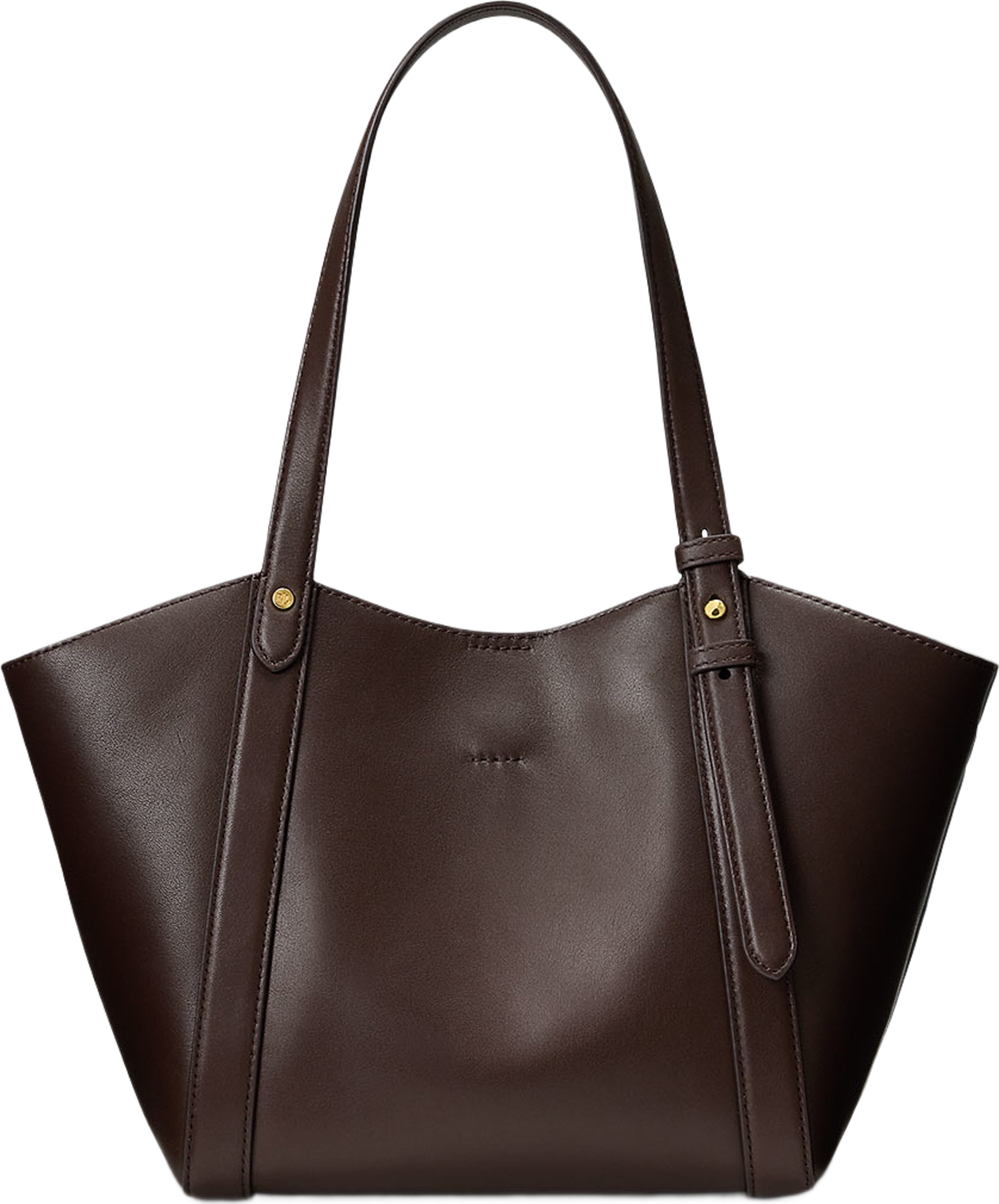 Nappa Leather Small Tasha Tote Bag, från Lauren Ralph Lauren, i färgen Chestnut Brown. Klicka för att öppna bilden i stort format