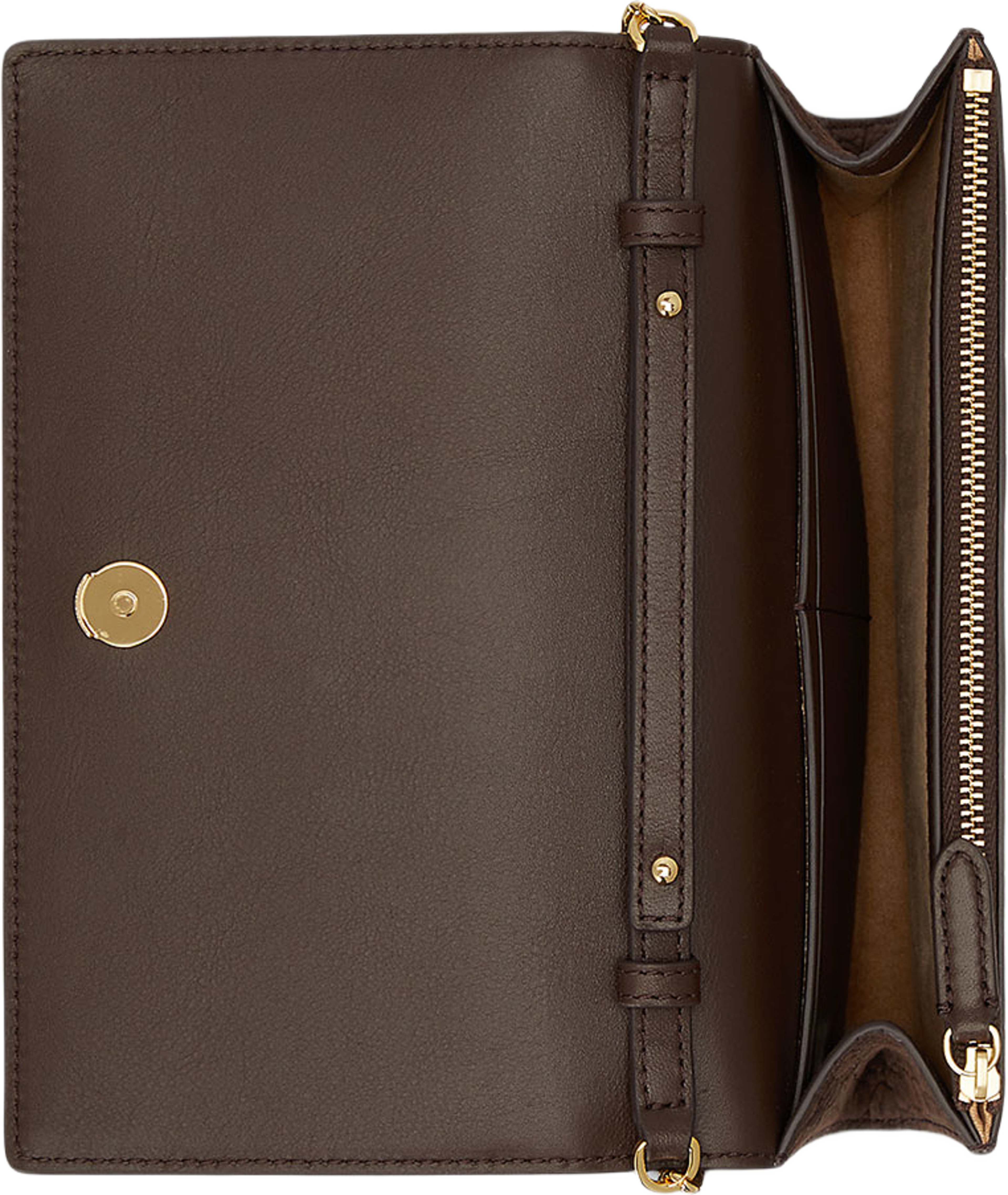 Croc-Embossed Medium Adair II Crossbody, från Lauren Ralph Lauren, i färgen Chestnut Brown. Klicka för att öppna bilden i stort format