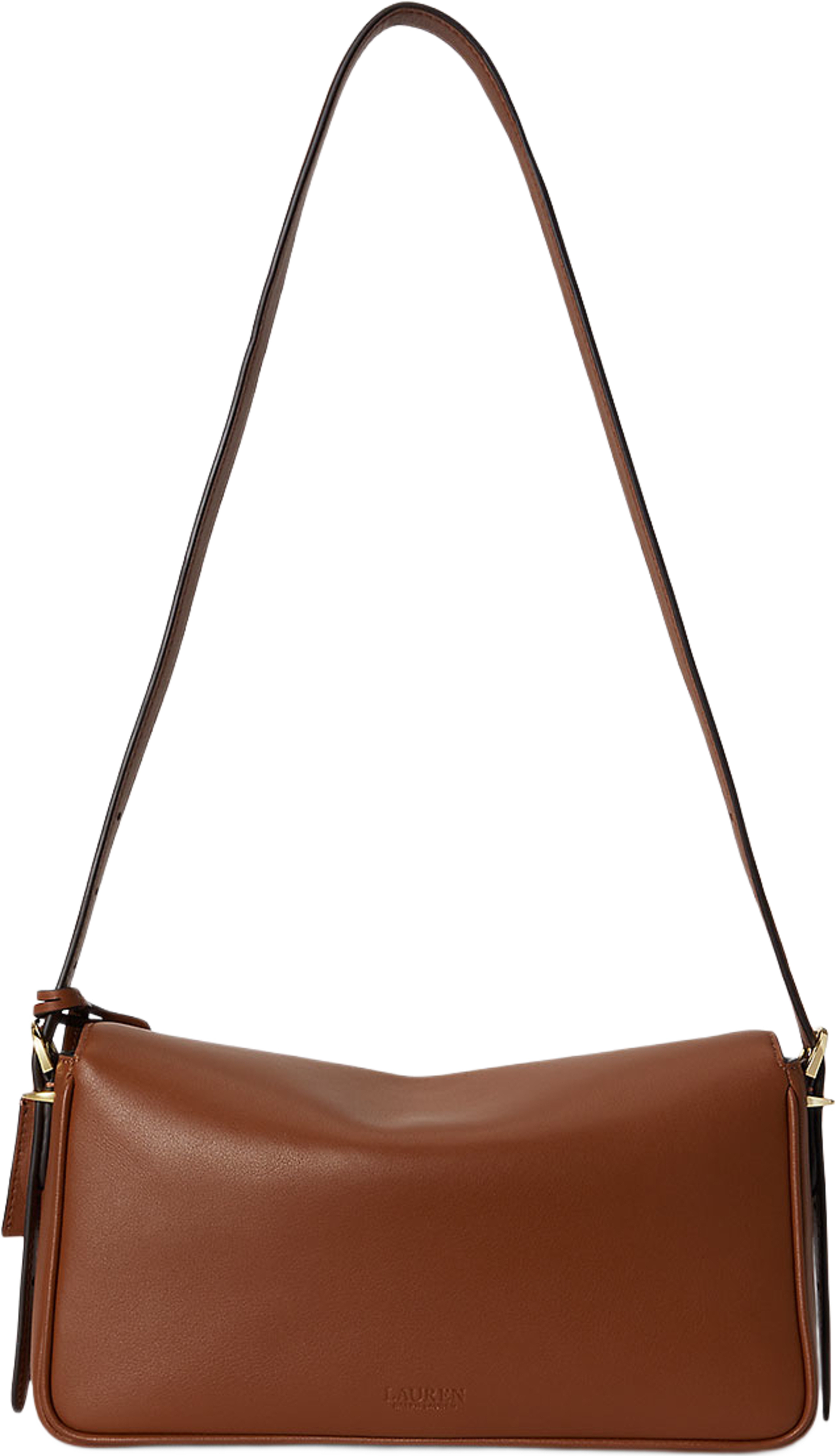 Nappa Leather Medium Farrah Shoulder Bag, från Lauren Ralph Lauren, i färgen Lauren Tan. Klicka för att öppna bilden i stort format