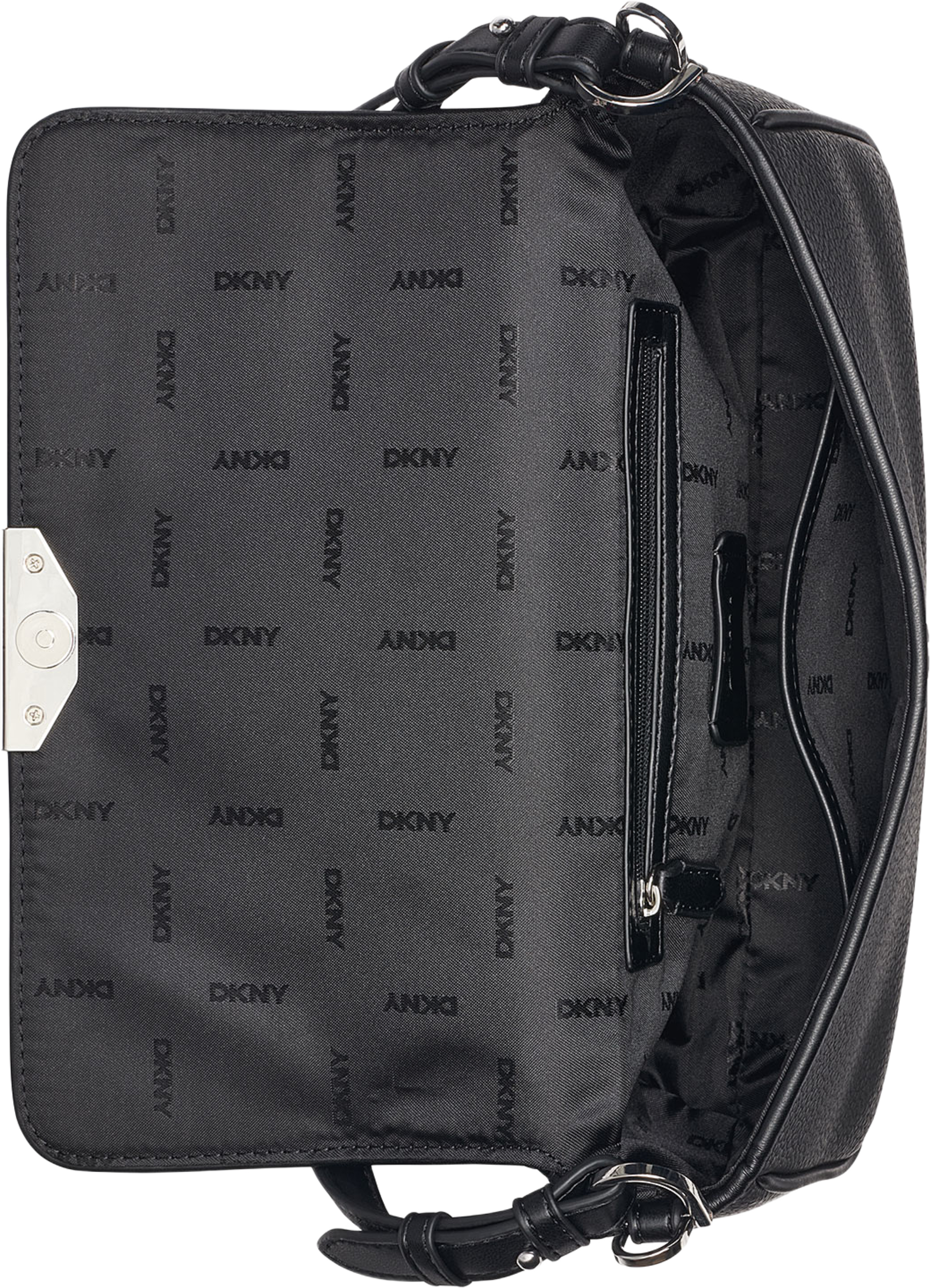 Willa Medium Baguette Cr, från DKNY, i färgen Black/Silver. Klicka för att öppna bilden i stort format