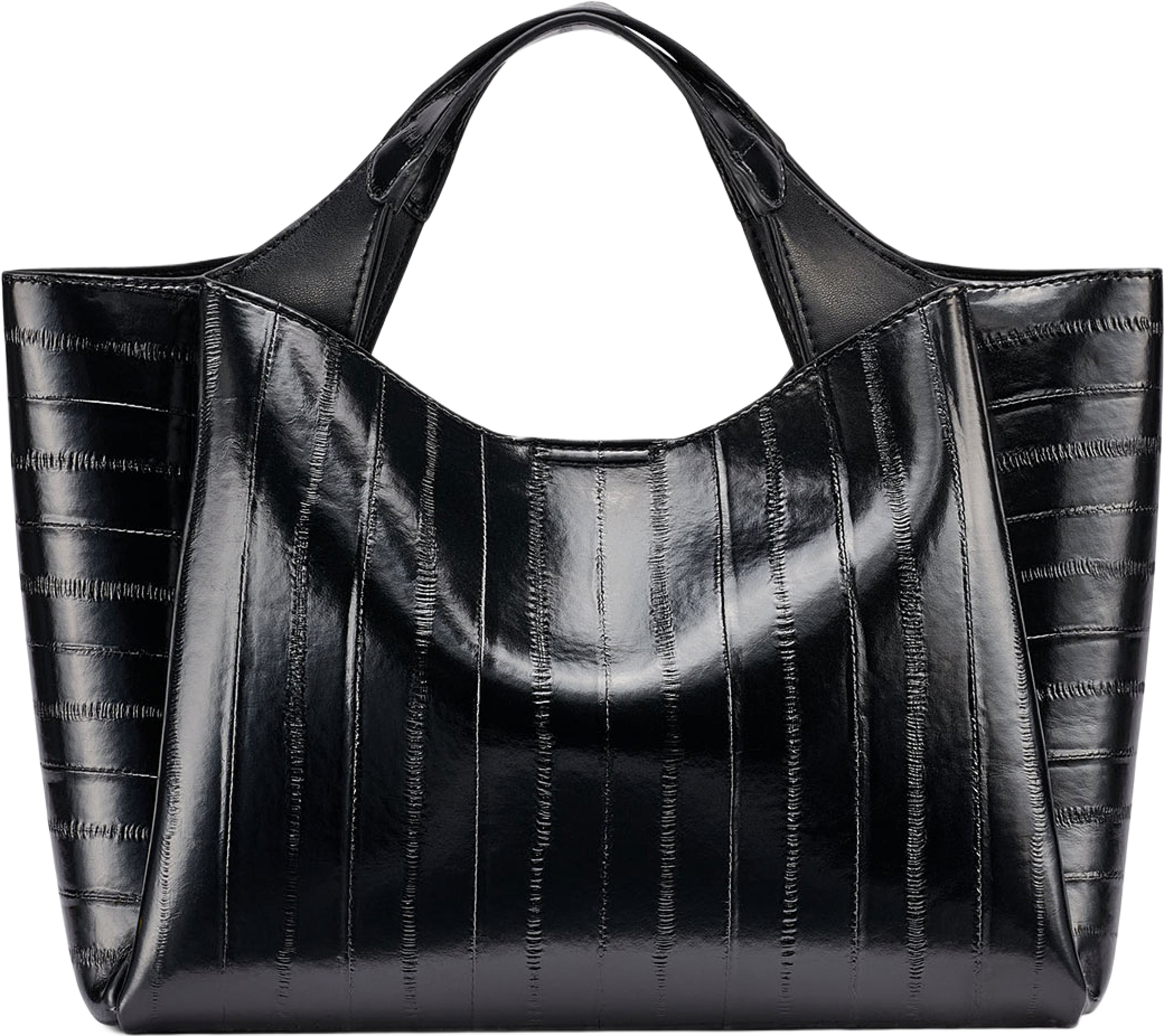 Willa Satchel, från DKNY, i färgen Black/Silver. Klicka för att öppna bilden i stort format
