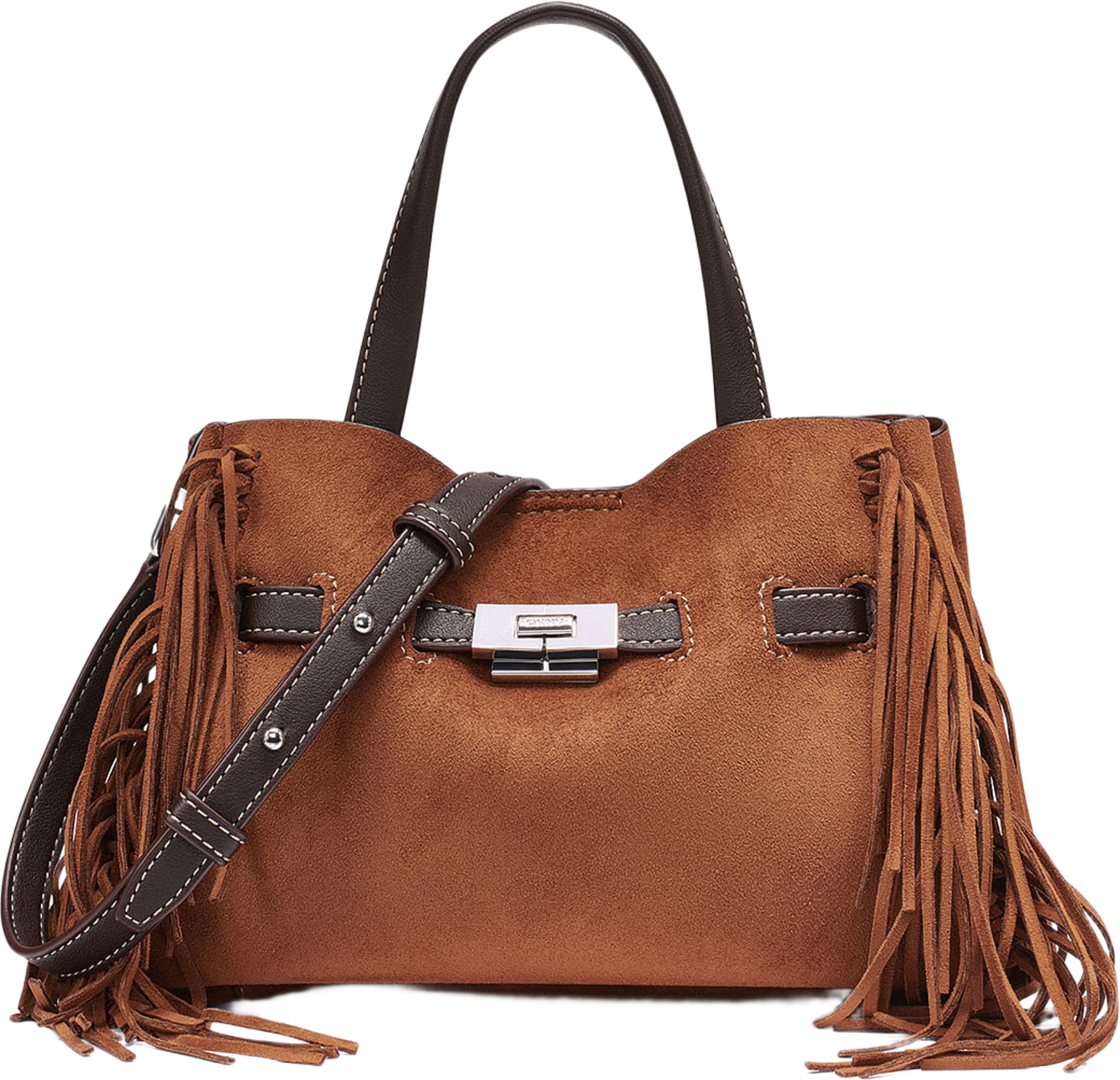 Bryar Small Satchel, från DKNY, i färgen Walnut. Klicka för att öppna bilden i stort format