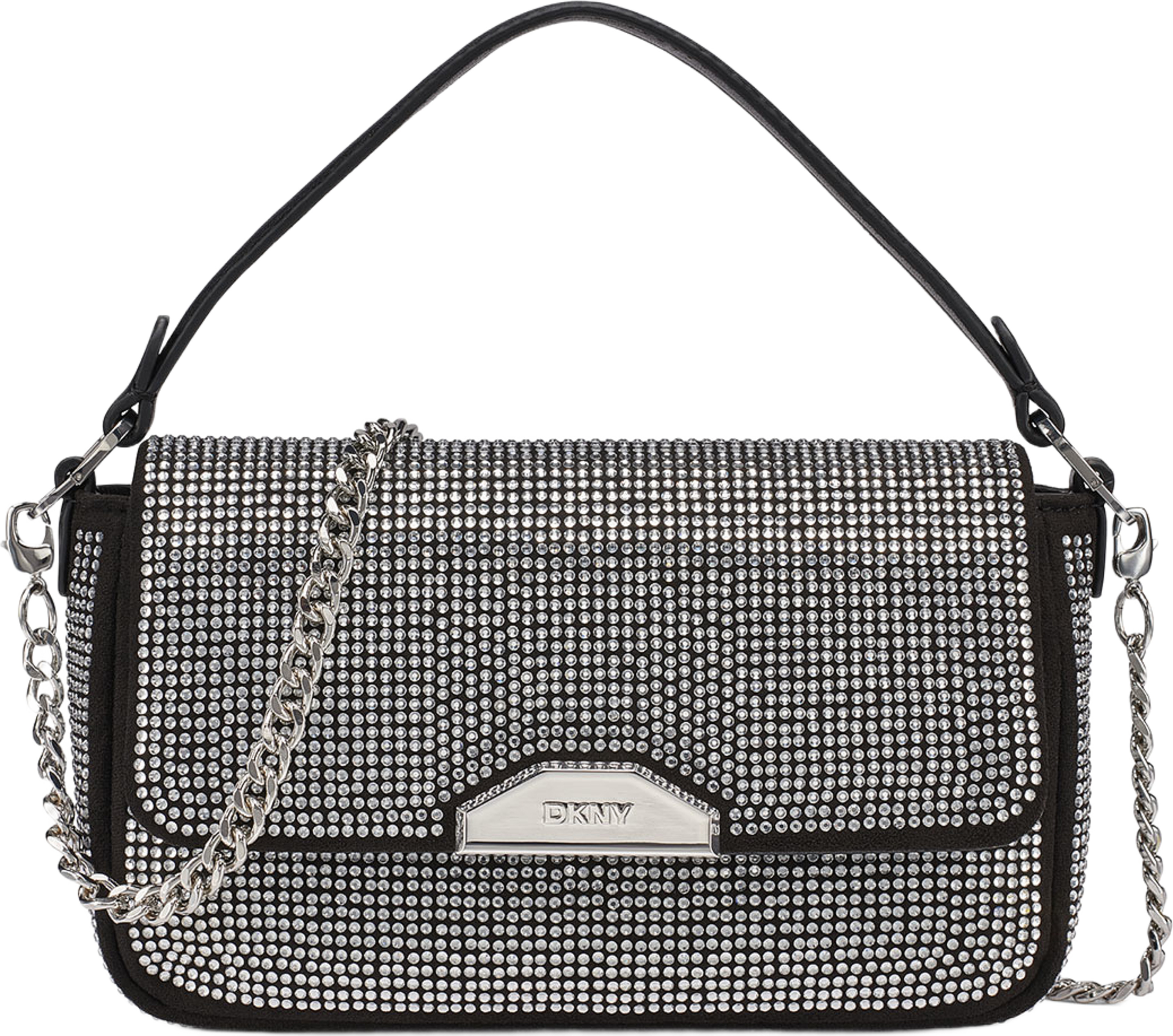 Willa Small Baguette Cr, från DKNY, i färgen Black/Silver. Klicka för att öppna bilden i stort format