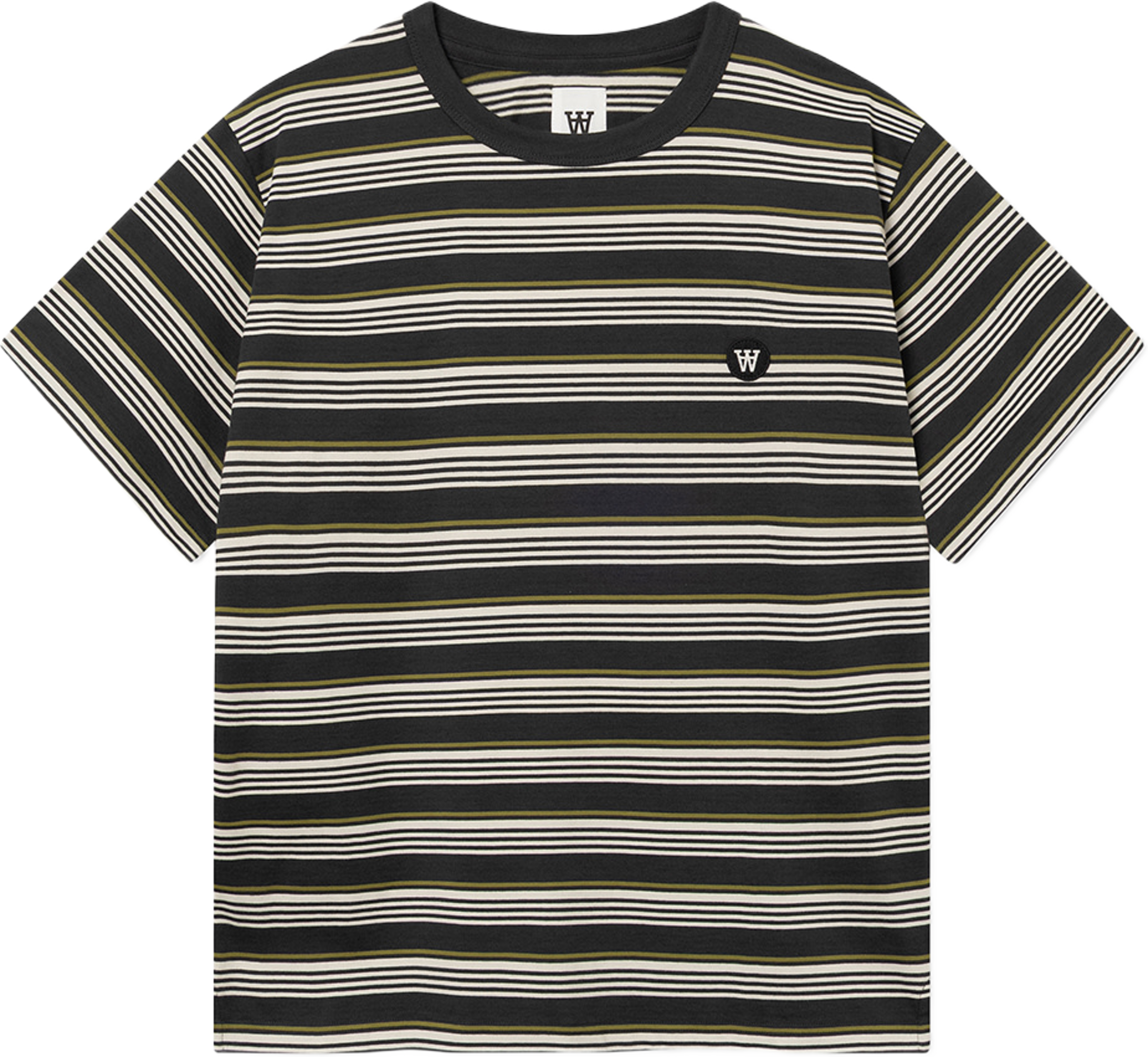Lucas tee, från Wood Wood, i färgen Pirate Black Stripe. Klicka för att öppna bilden i stort format