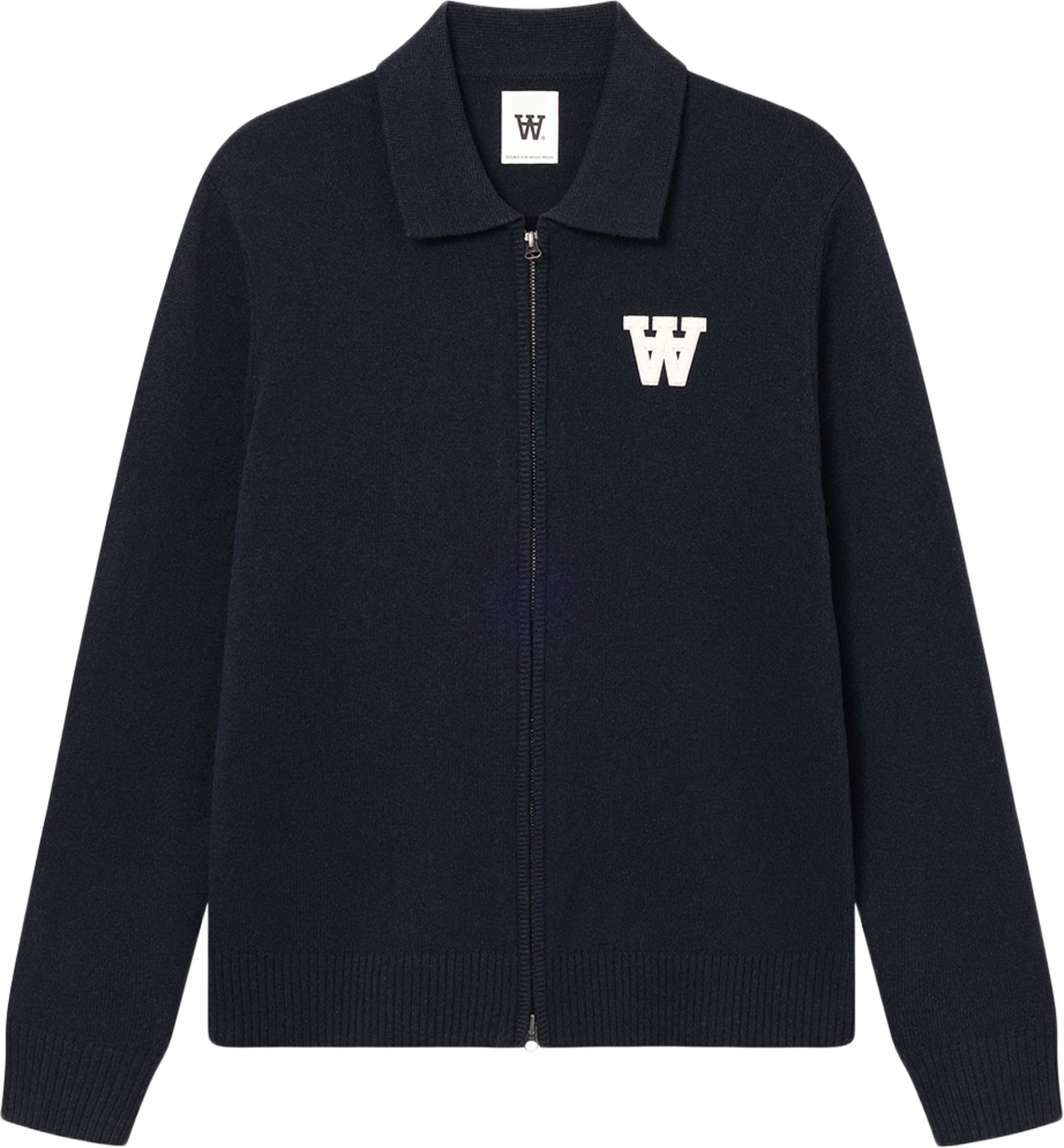 Tay zipper cardigan, från Wood Wood, i färgen Salute. Klicka för att öppna bilden i stort format