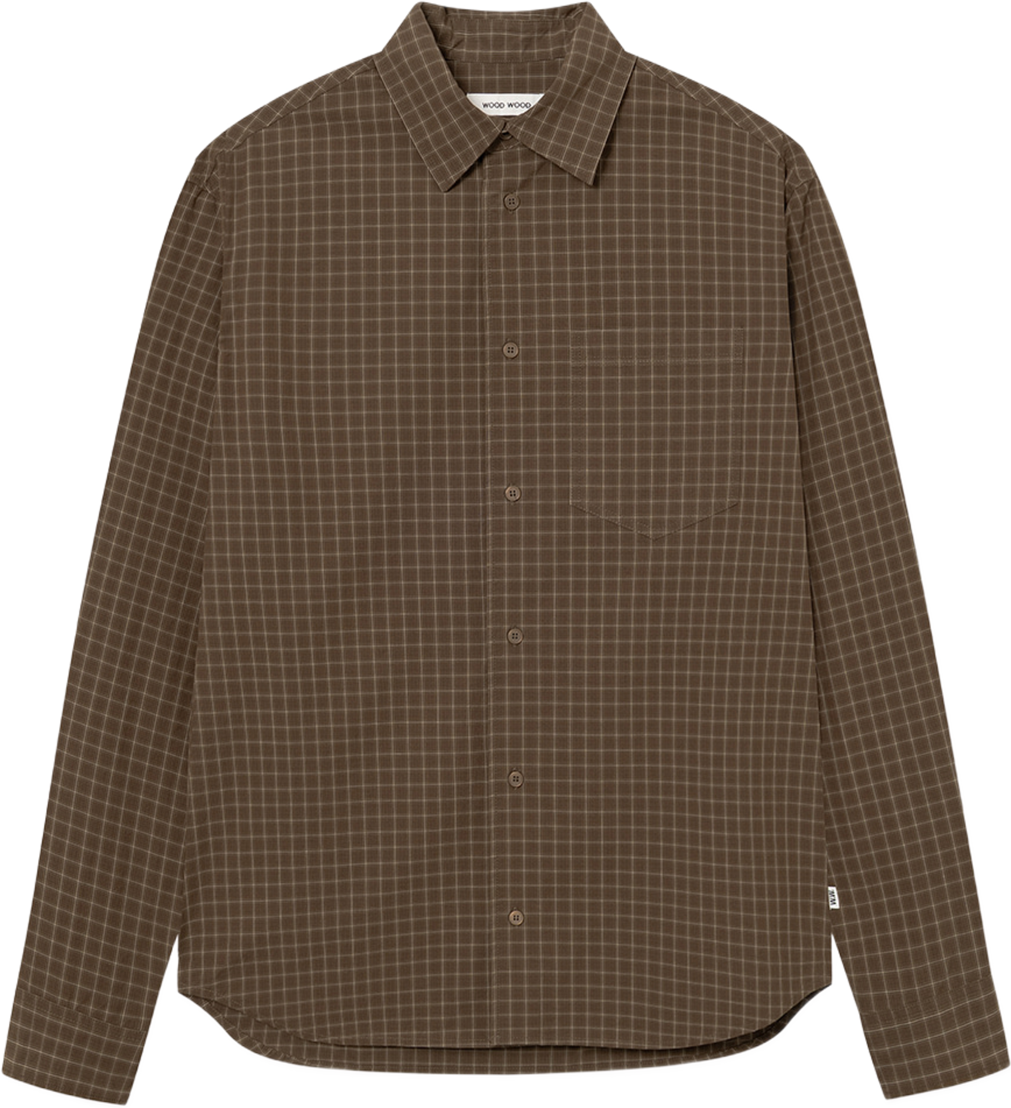 Nico shirt, från Wood Wood, i färgen Desert Palm Check. Klicka för att öppna bilden i stort format