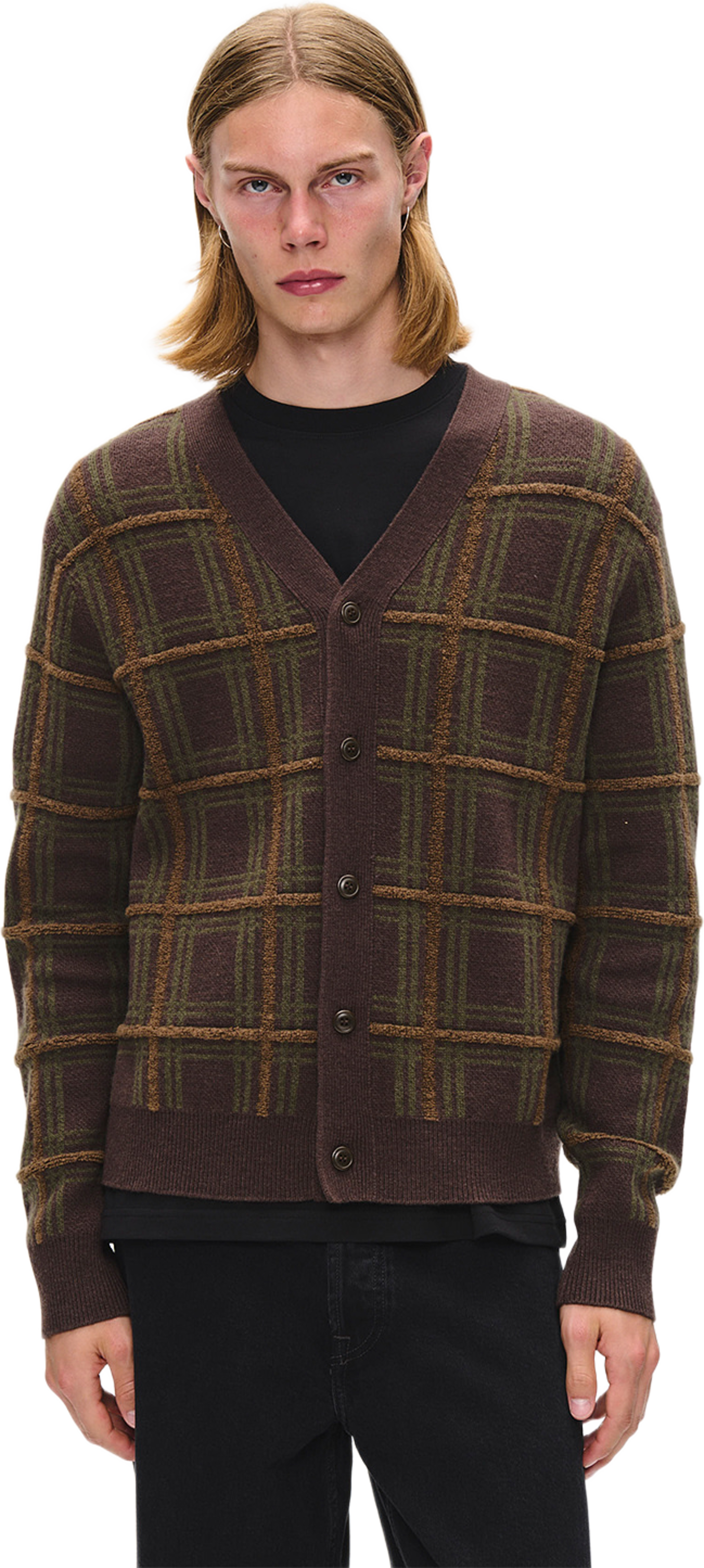 Vim cardigan, från Wood Wood, i färgen Delicioso Check. Klicka för att öppna bilden i stort format