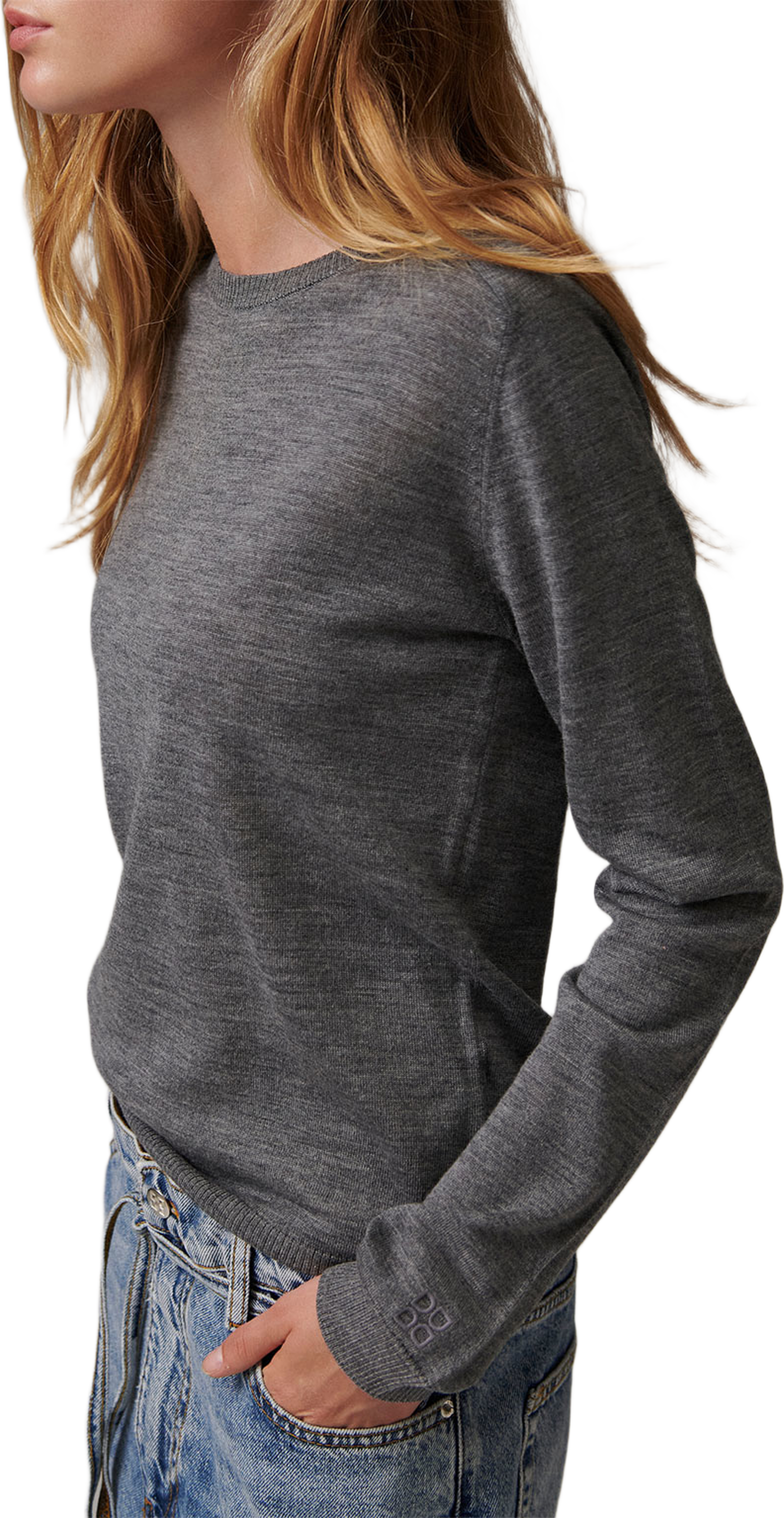 Annabelle Knit- Daily Elements, från DAY Birger et Mikkelsen, i färgen Medium Grey Melange. Klicka för att öppna bilden i stort format
