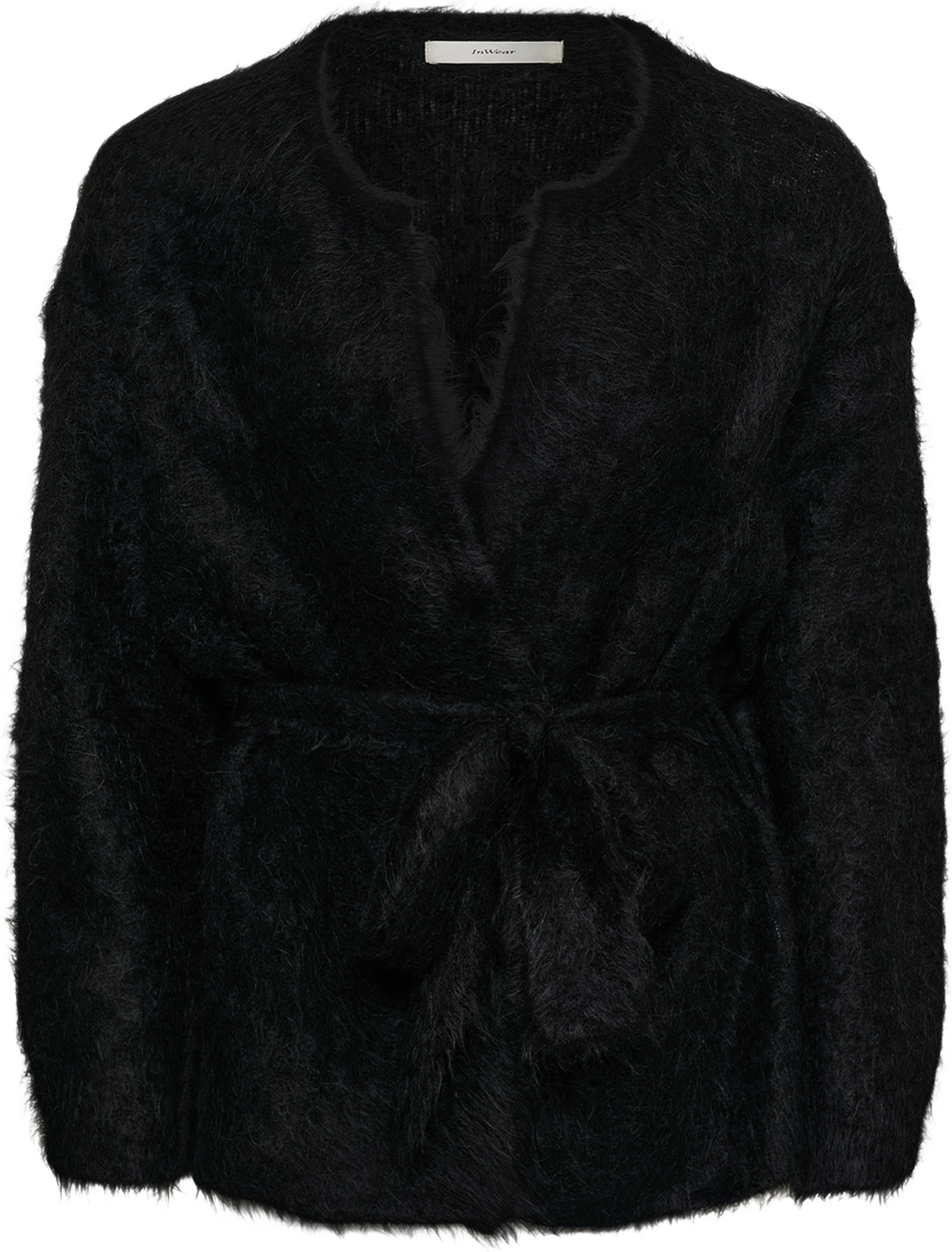 Pelloiw Cardigan, från Inwear, i färgen Black. Klicka för att öppna bilden i stort format