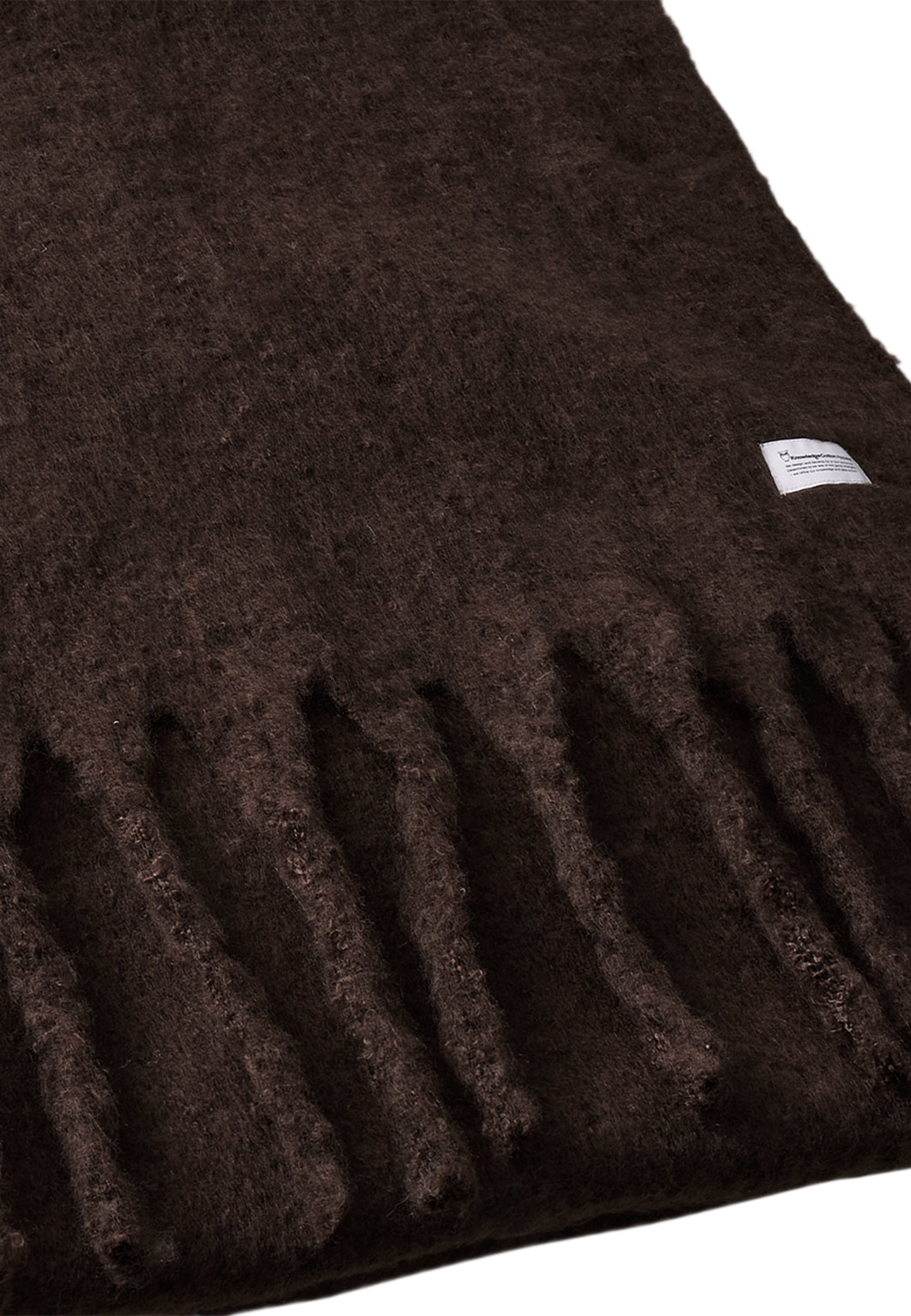 Checked Scarf, från Knowledge Cotton Apparel, i färgen Chocolate Torte. Klicka för att öppna bilden i stort format