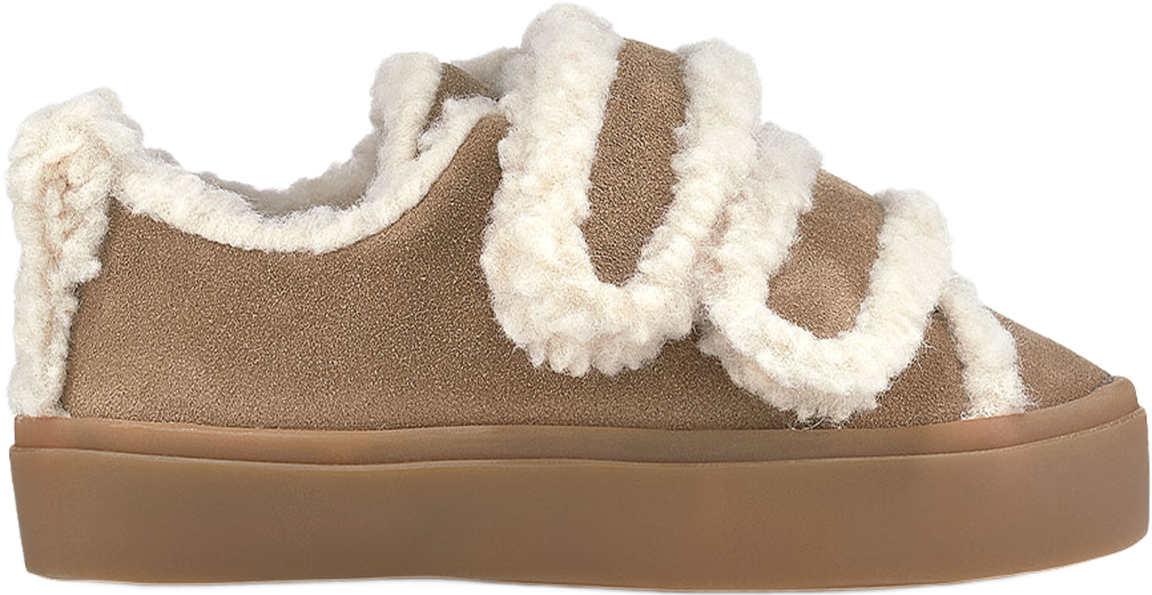 Shearling Low Velcro, från Inuikii, i färgen Light Beige. Klicka för att öppna bilden i stort format