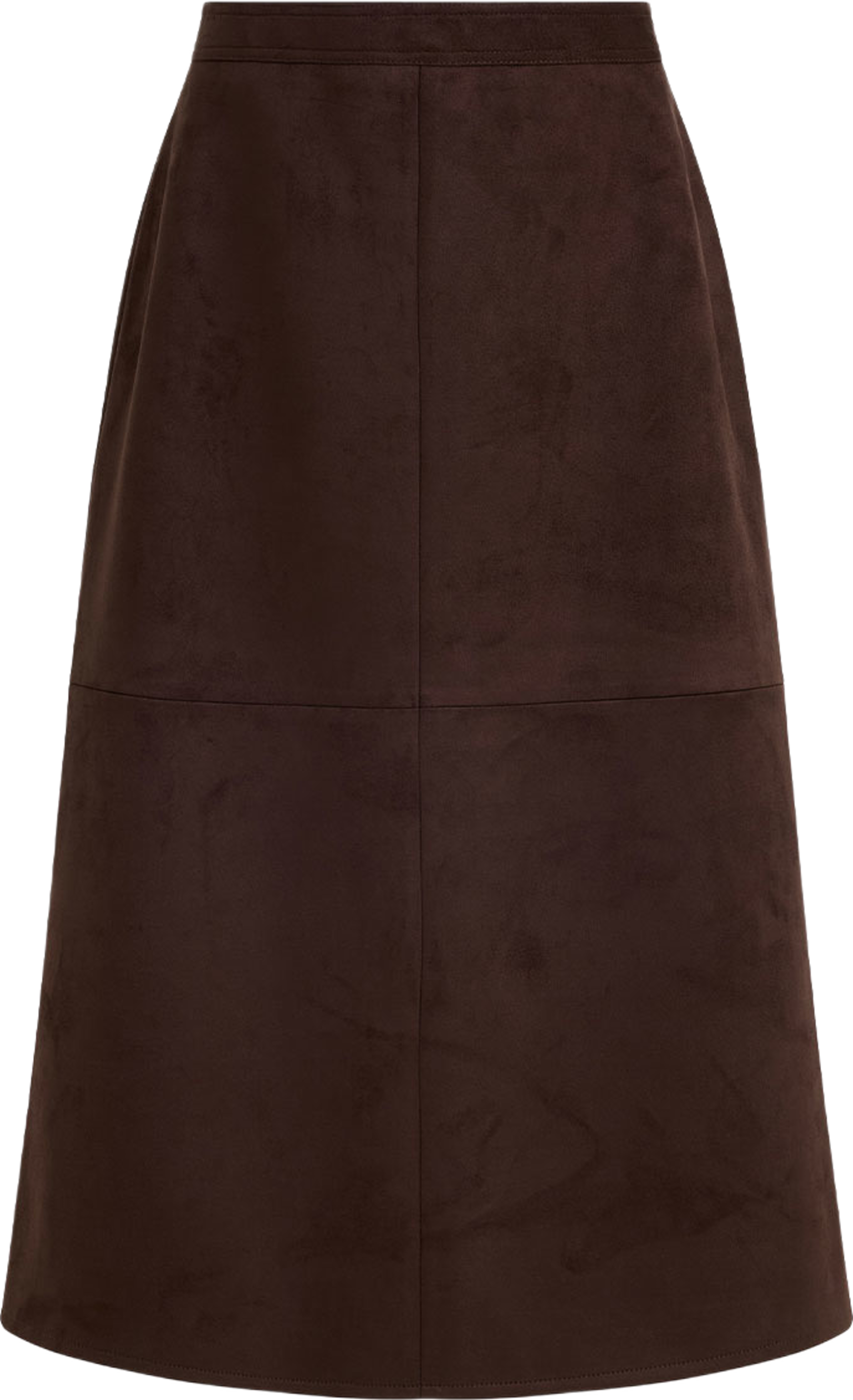 Laney Faux Suede Midi Skirt, från French Connection, i färgen Mocha Brown. Klicka för att öppna bilden i stort format