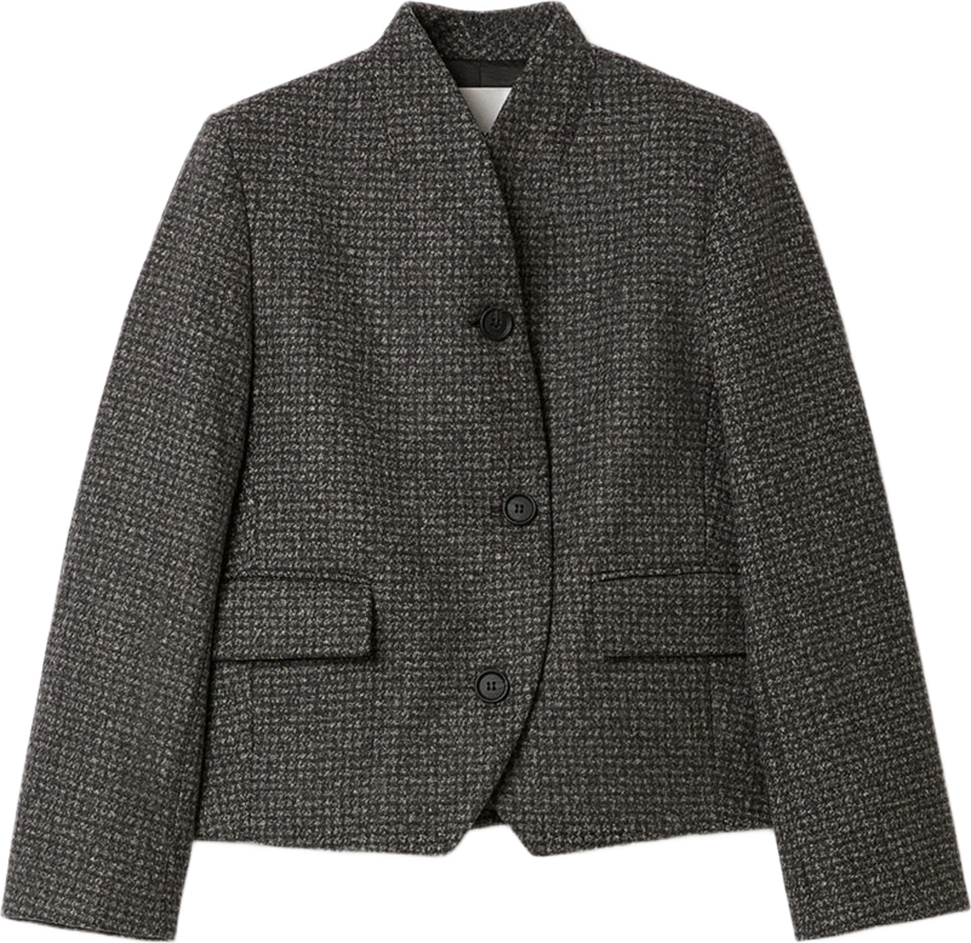 Short Curved Jacket, från Dagmar, i färgen Charcoal Grey. Klicka för att öppna bilden i stort format