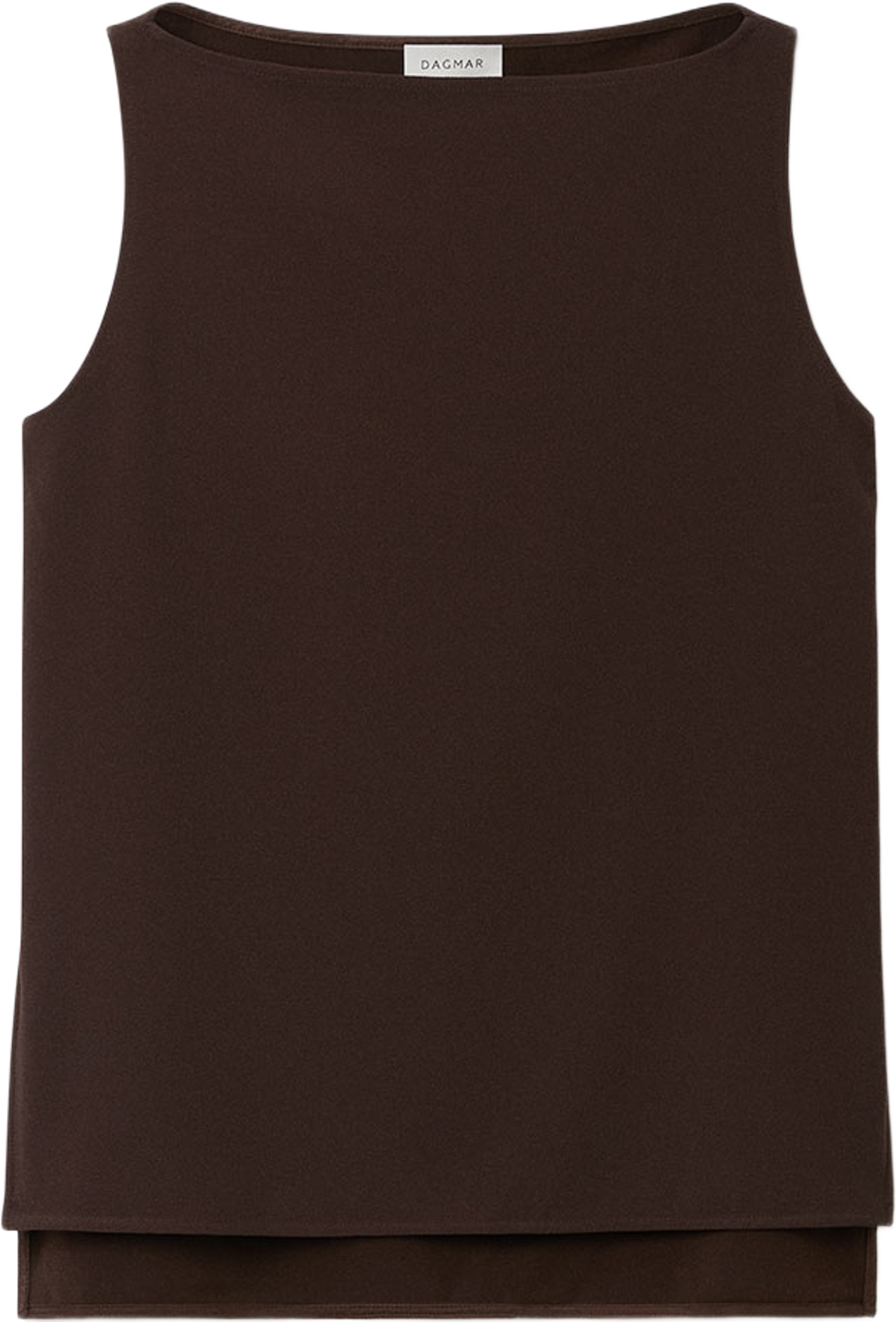 Sleeveless Crepe Top, från Dagmar, i färgen Chocolate Brown. Klicka för att öppna bilden i stort format