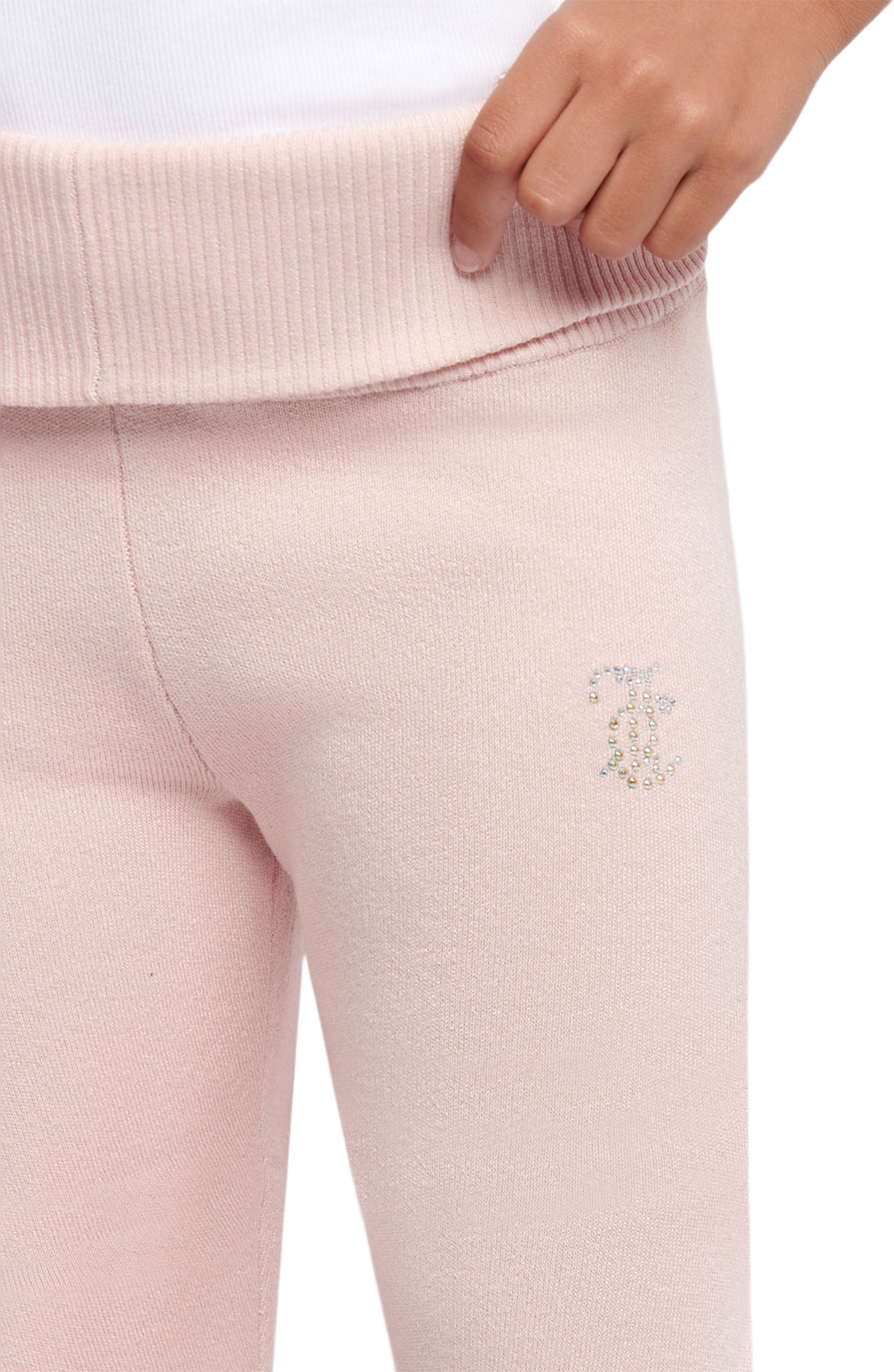 Knitted Turn Over Waist Jogger, från Juicy Couture, i färgen Lotus. Klicka för att öppna bilden i stort format
