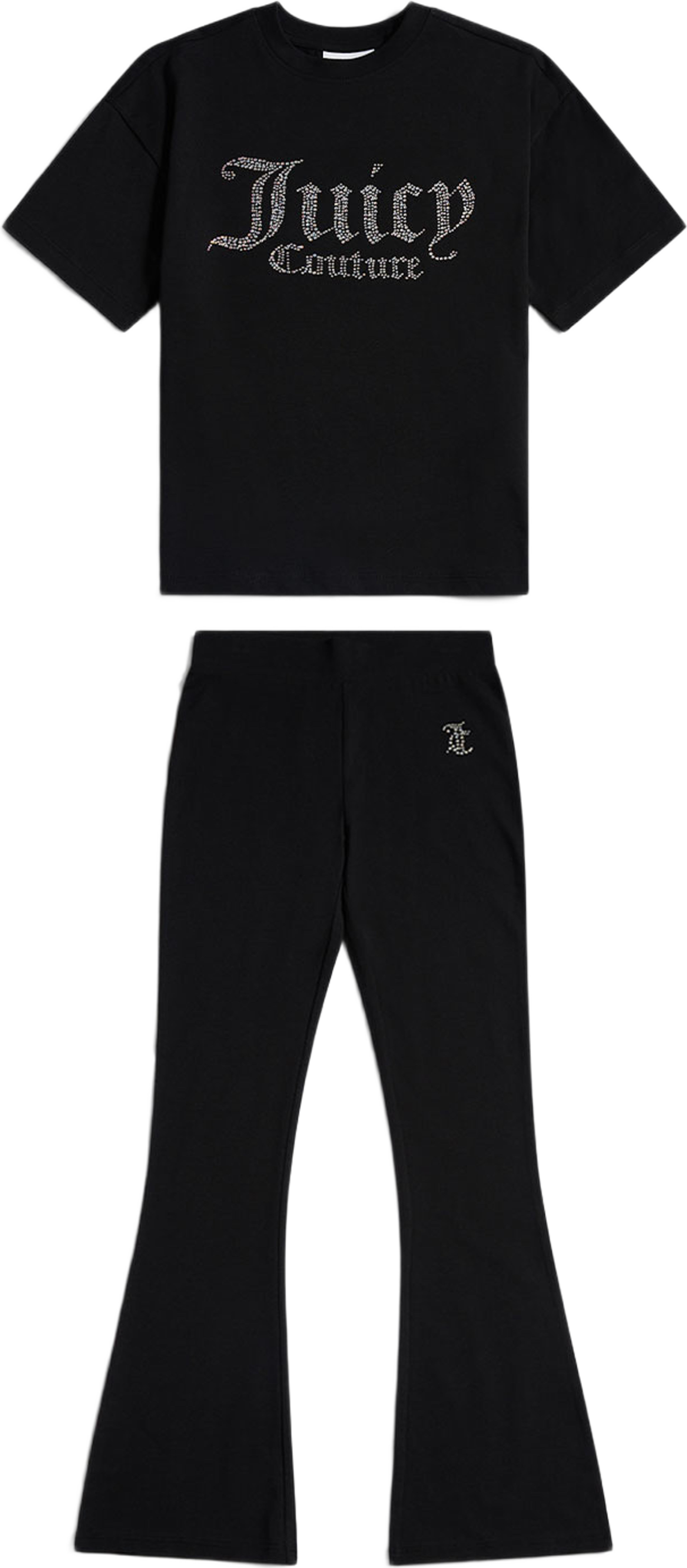 Diamante Tee & Flared Legging Set, från Juicy Couture, i färgen Black. Klicka för att öppna bilden i stort format