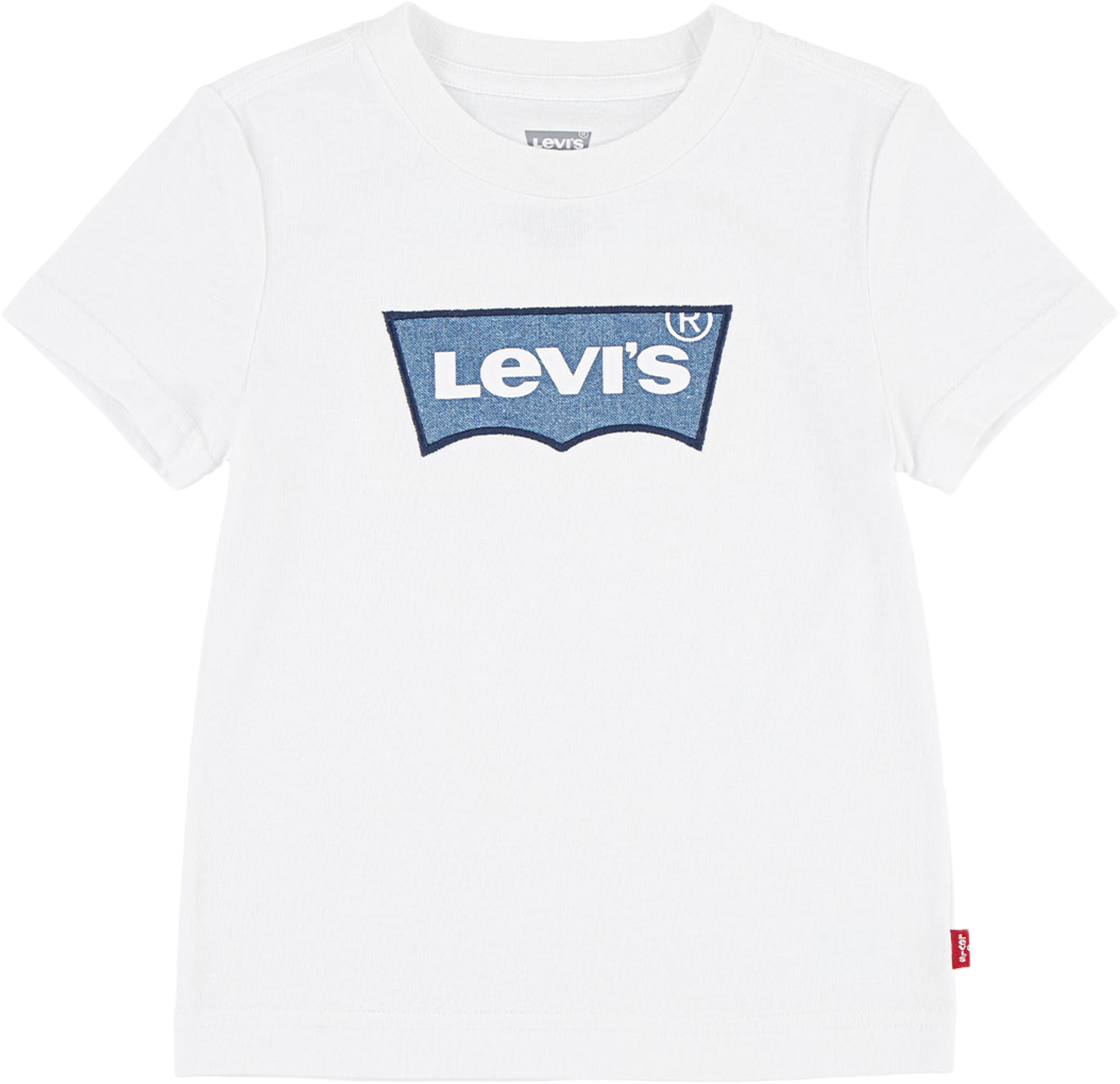 Lvn My First Batwing Tee, från Levi's, i färgen Bright White. Klicka för att öppna bilden i stort format