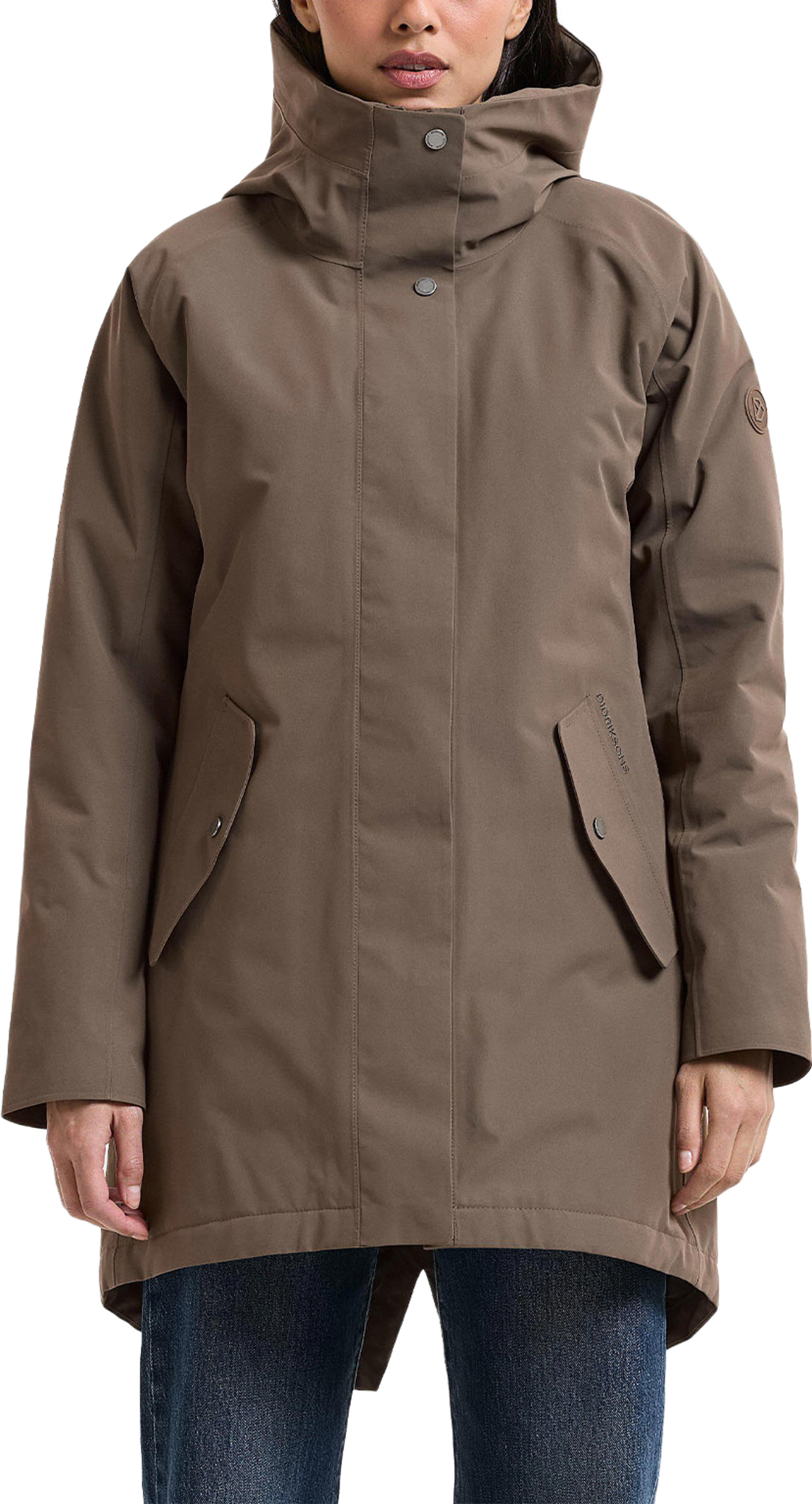 Alana Parka 2, från Didriksons, i färgen Mocha Brown. Klicka för att öppna bilden i stort format