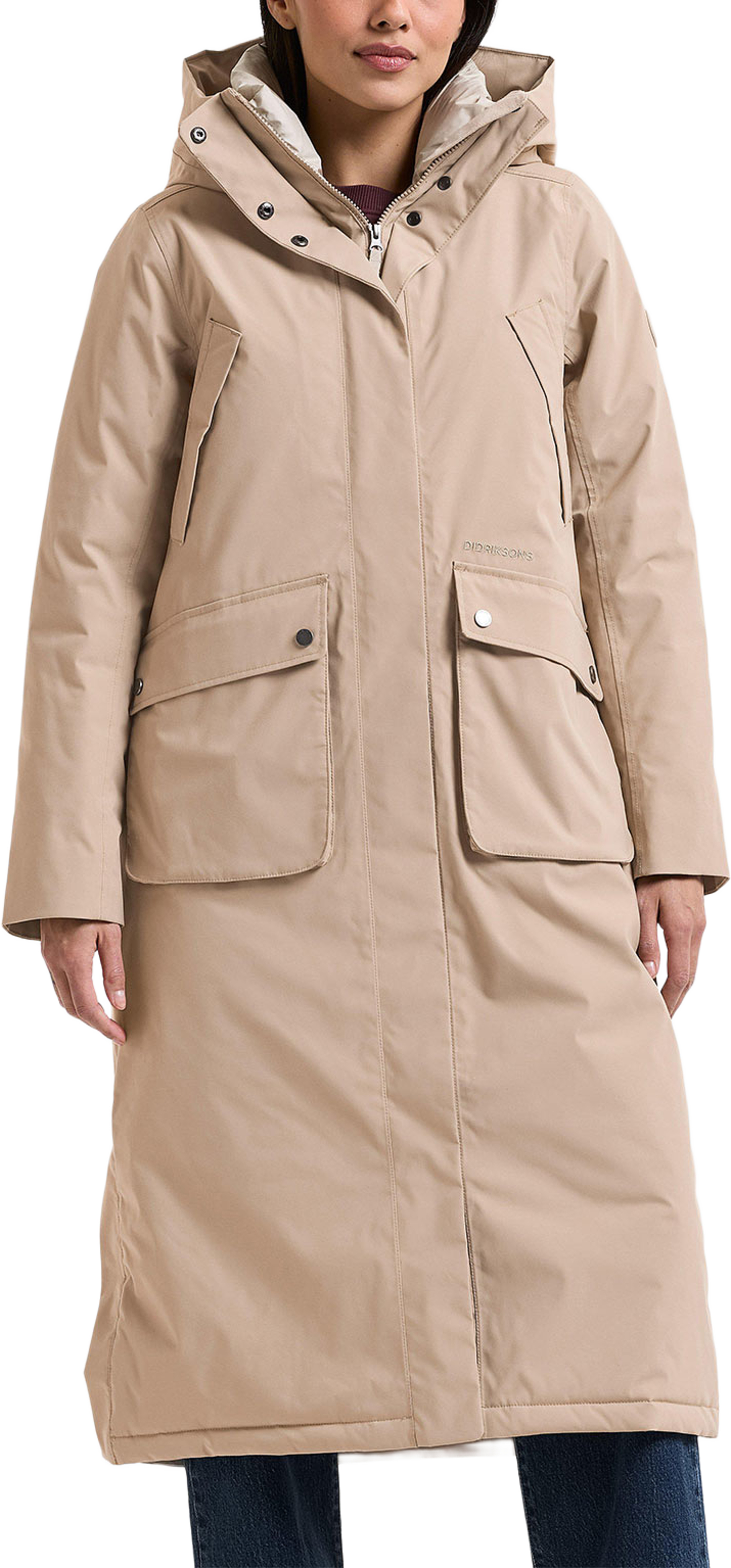 Melody Parka, från Didriksons, i färgen Beige. Klicka för att öppna bilden i stort format