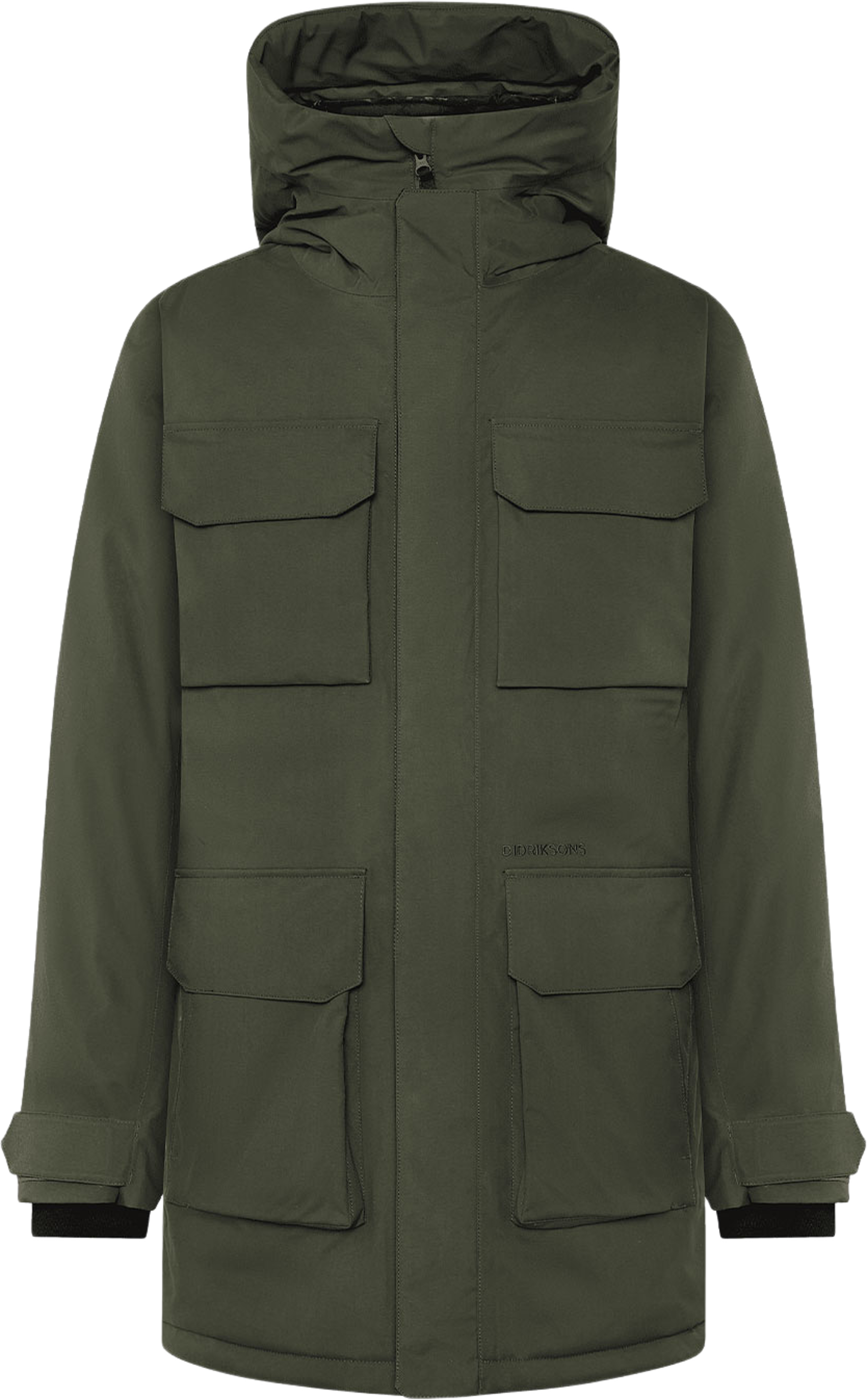 Aiden Parka 2, från Didriksons, i färgen Deep Green. Klicka för att öppna bilden i stort format
